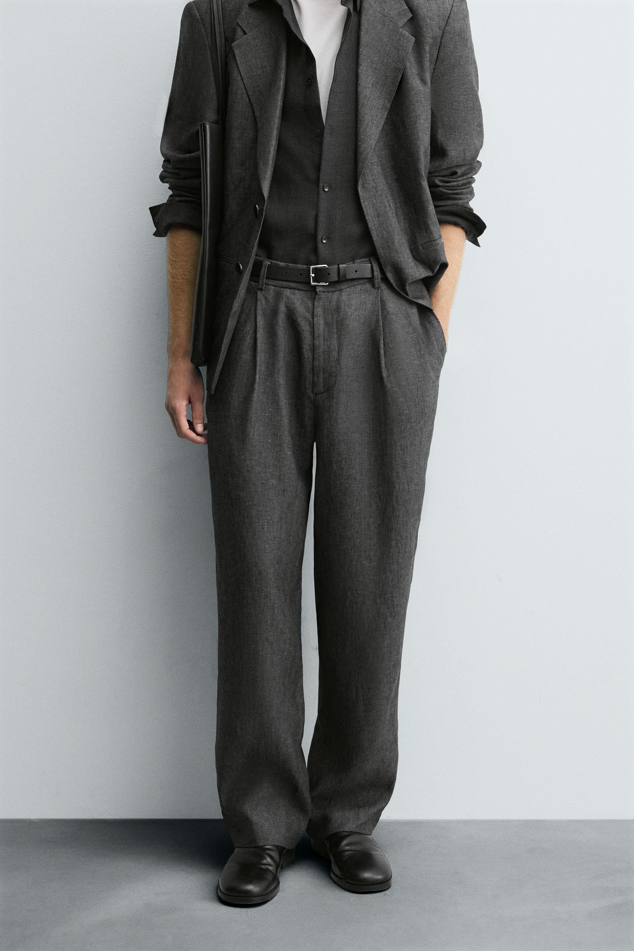 100% LINEN SUIT PANTS