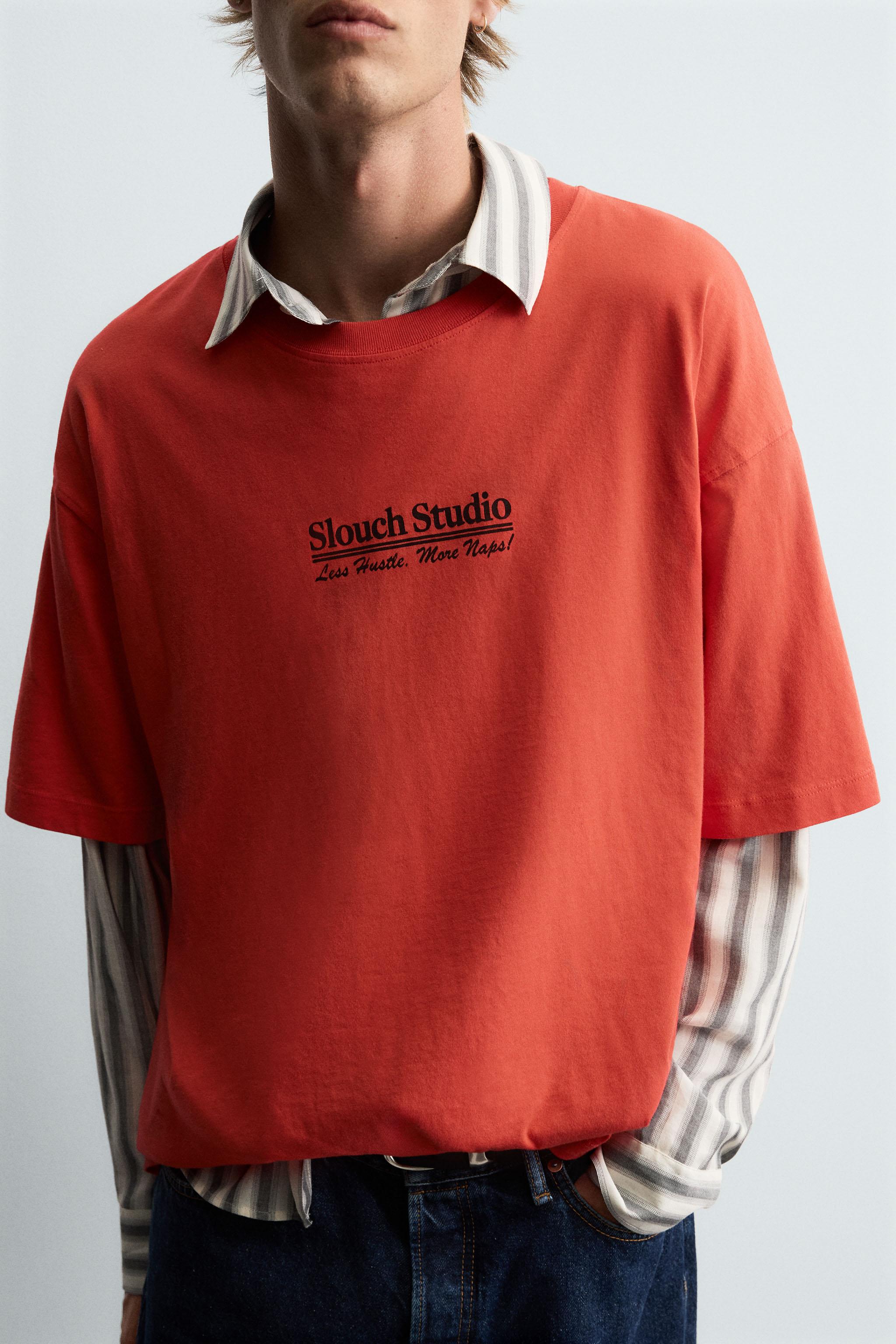 CONTRAST PRINT T-SHIRT