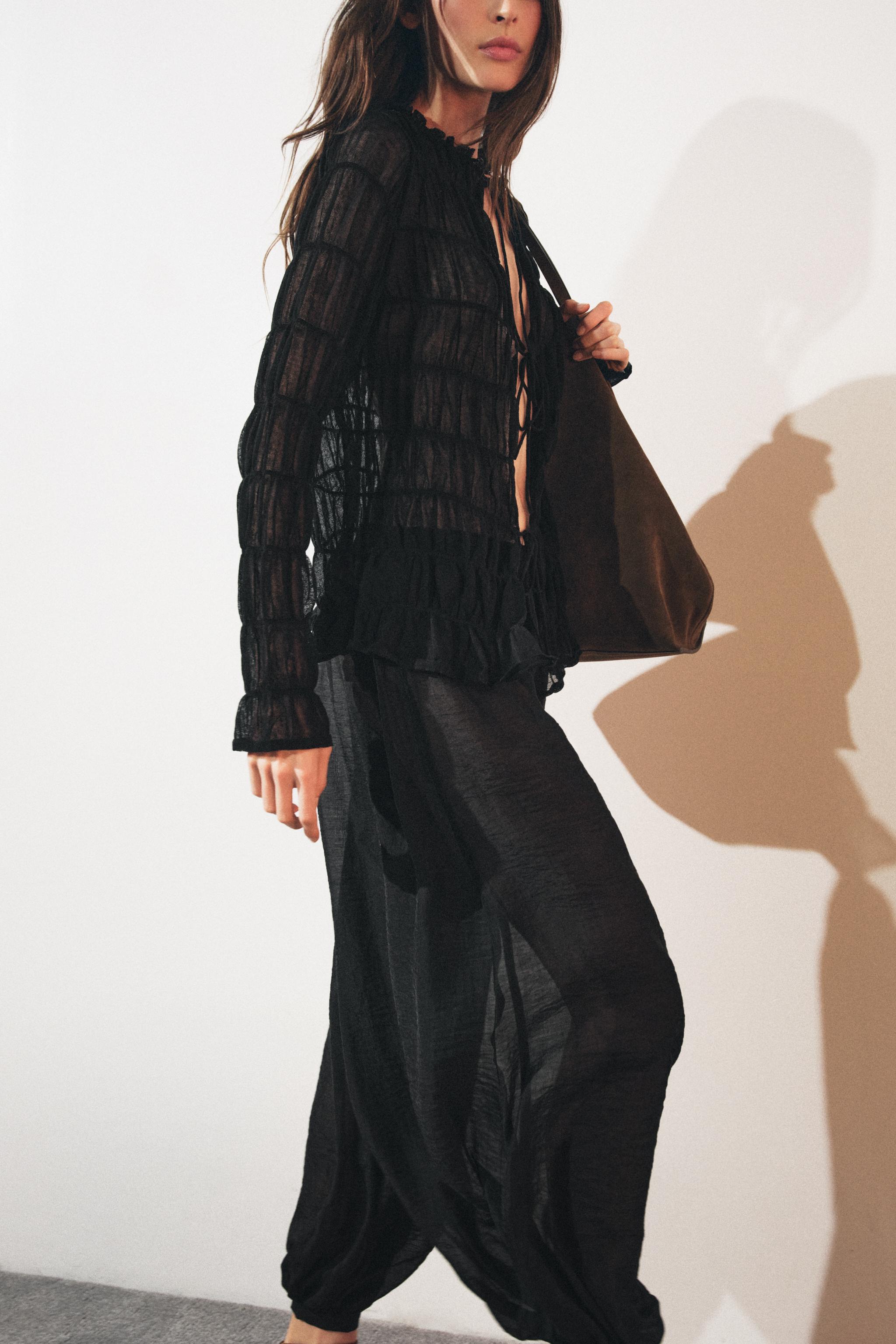 ZW COLLECTION TIE-HEM BALLOON PANTS