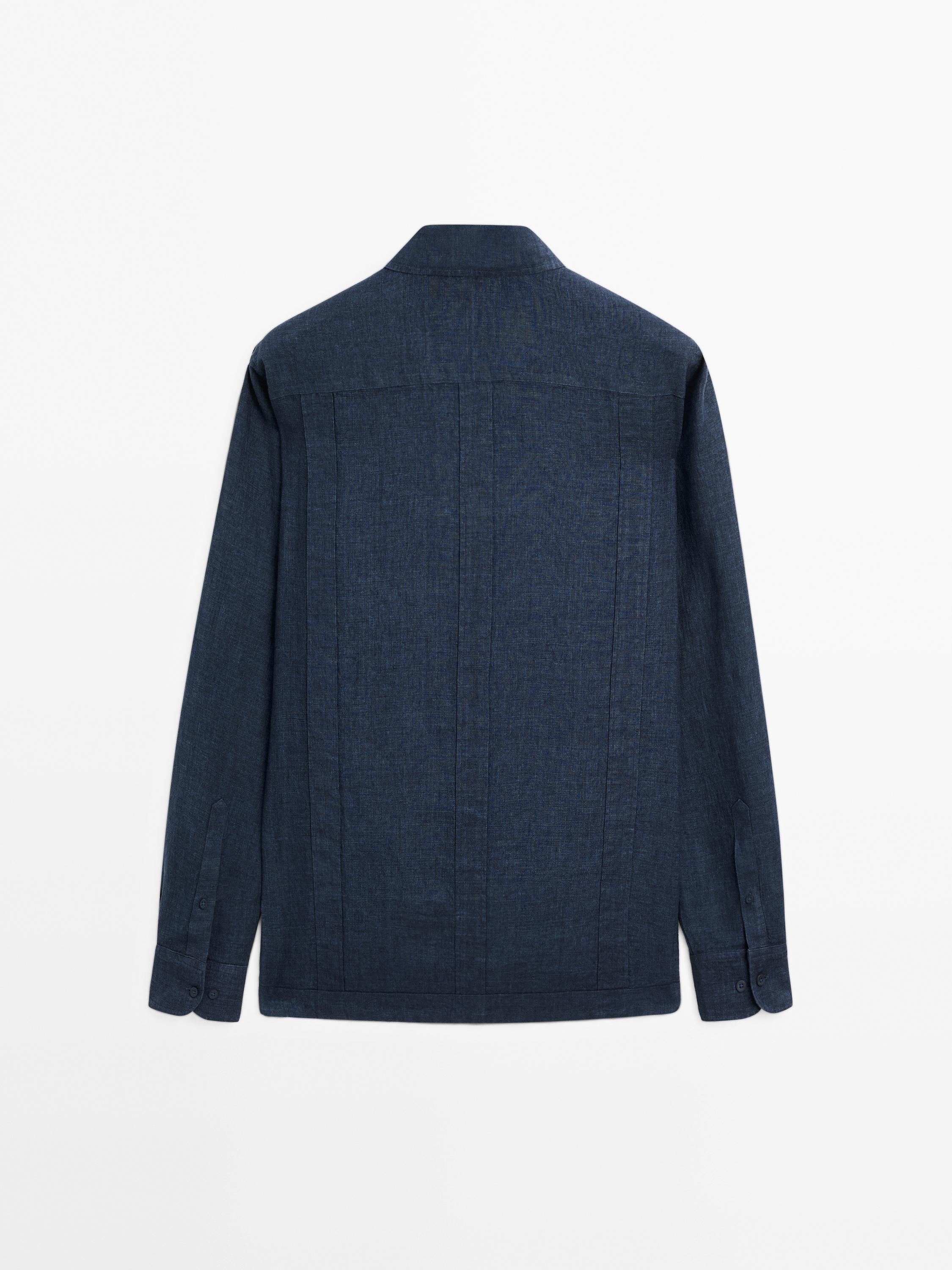 100% linen shirt with pintucks