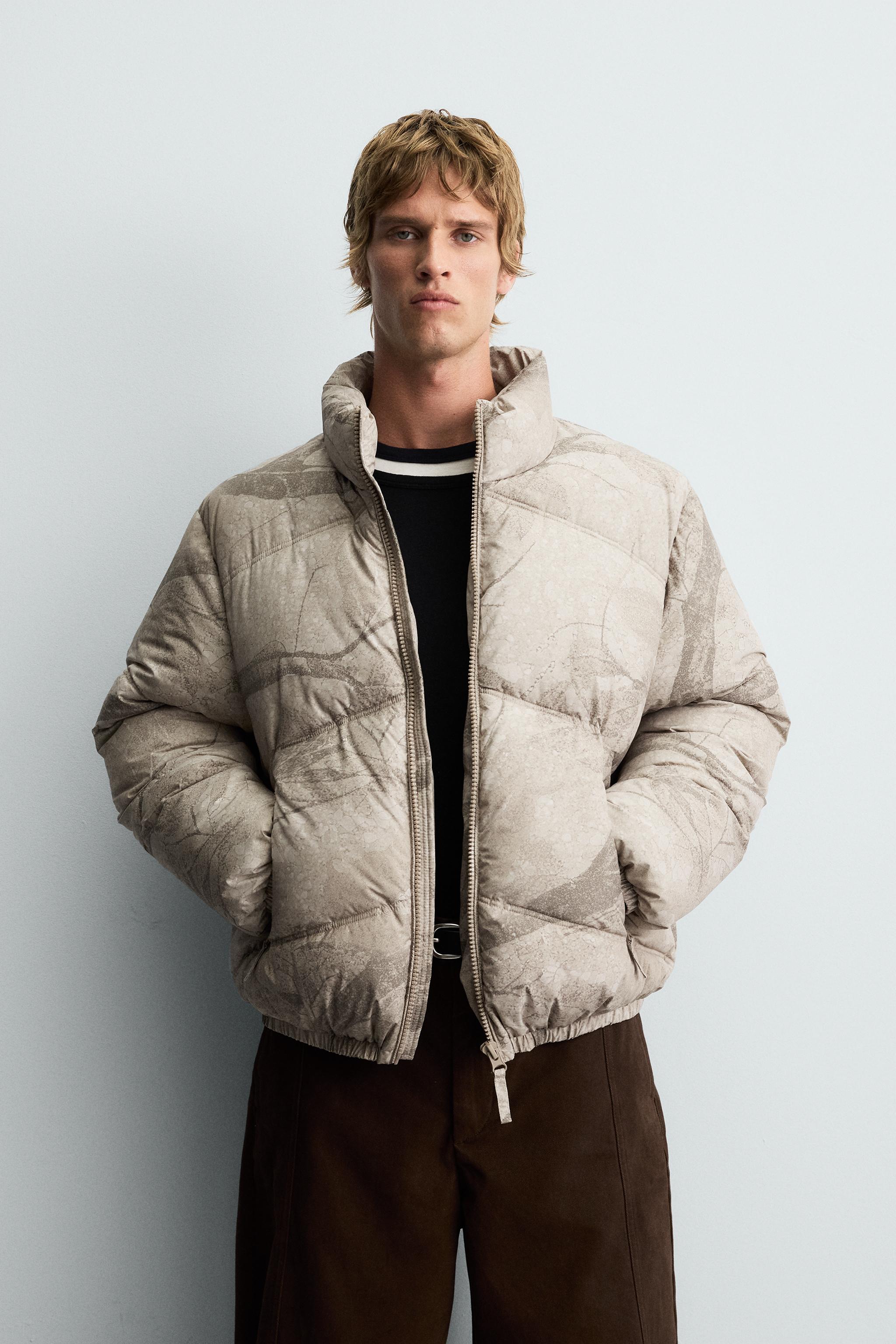 ABSTRACT PRINT PUFFER JACKET