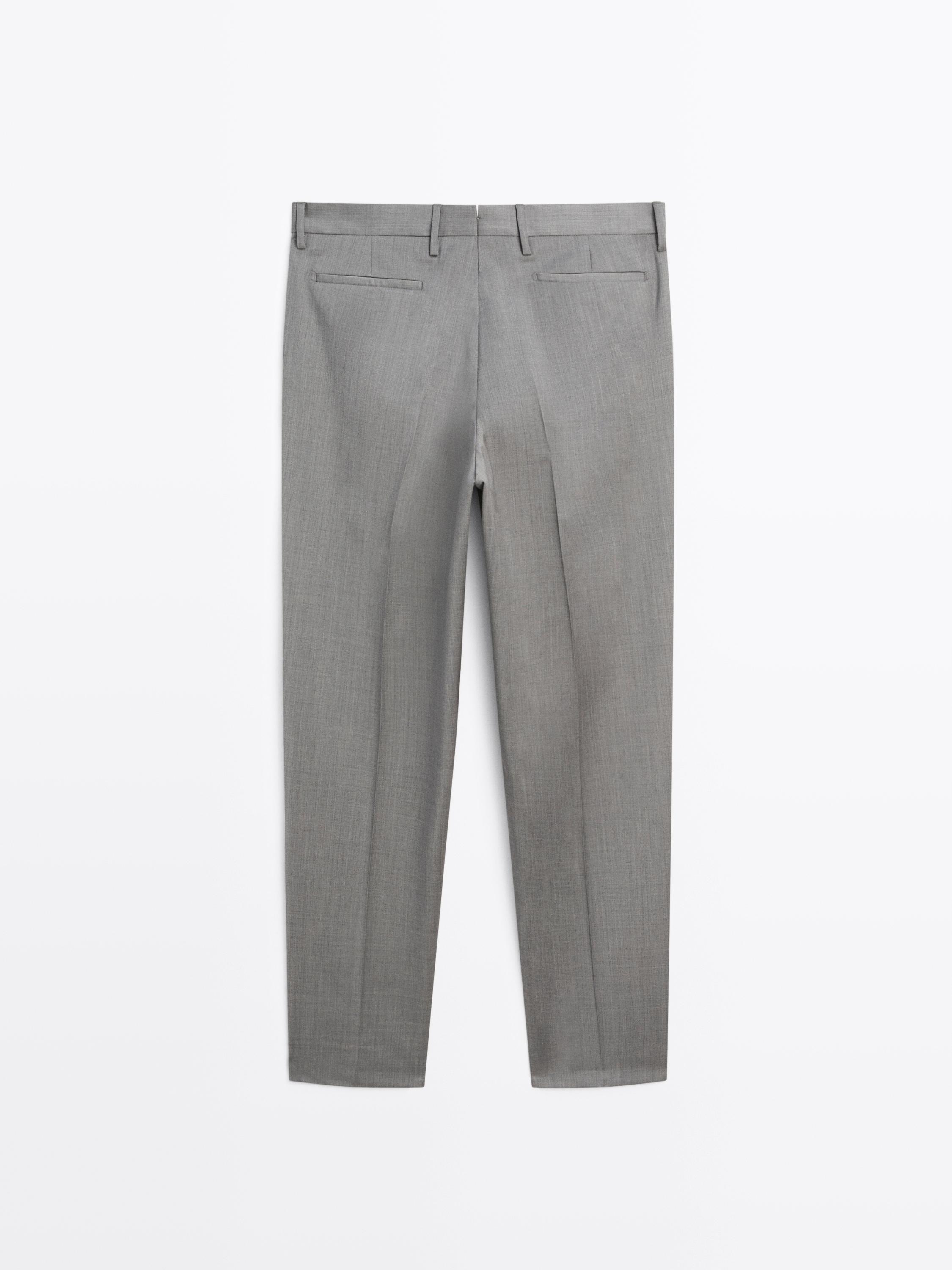 100% wool suit trousers