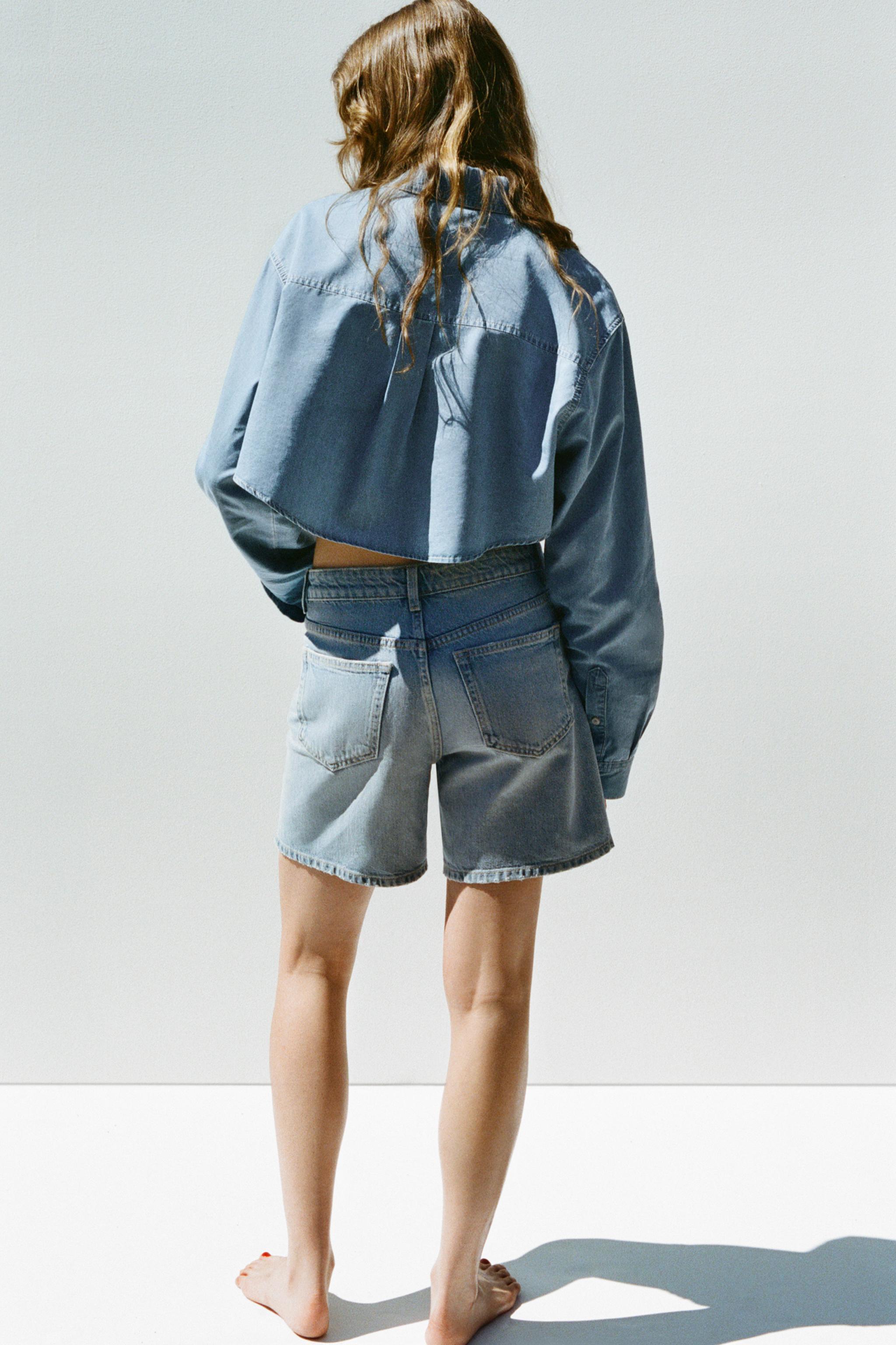 TRF MID-RISE DENIM SHORTS