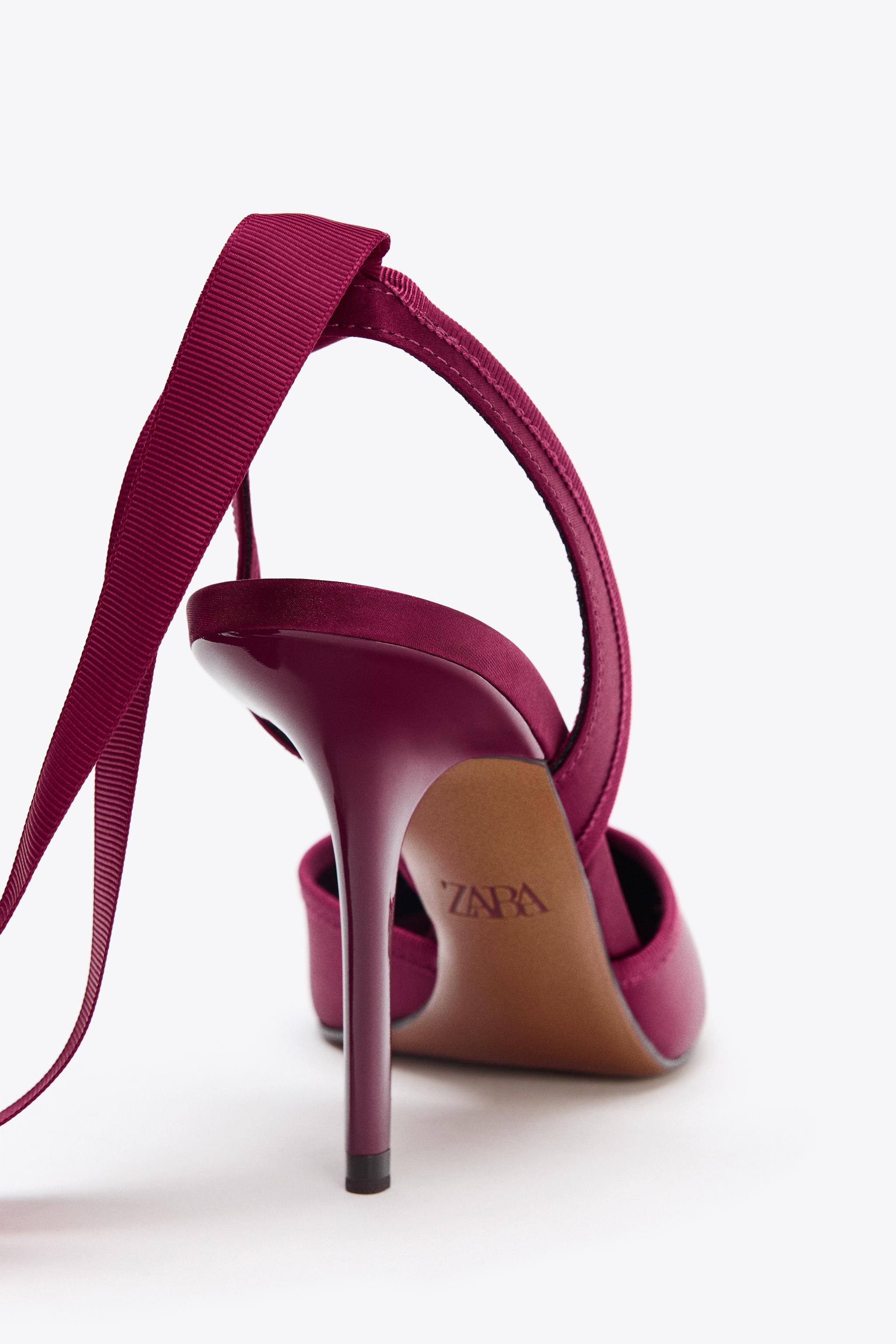 SLINGBACK ANKLE STRAP HEELS