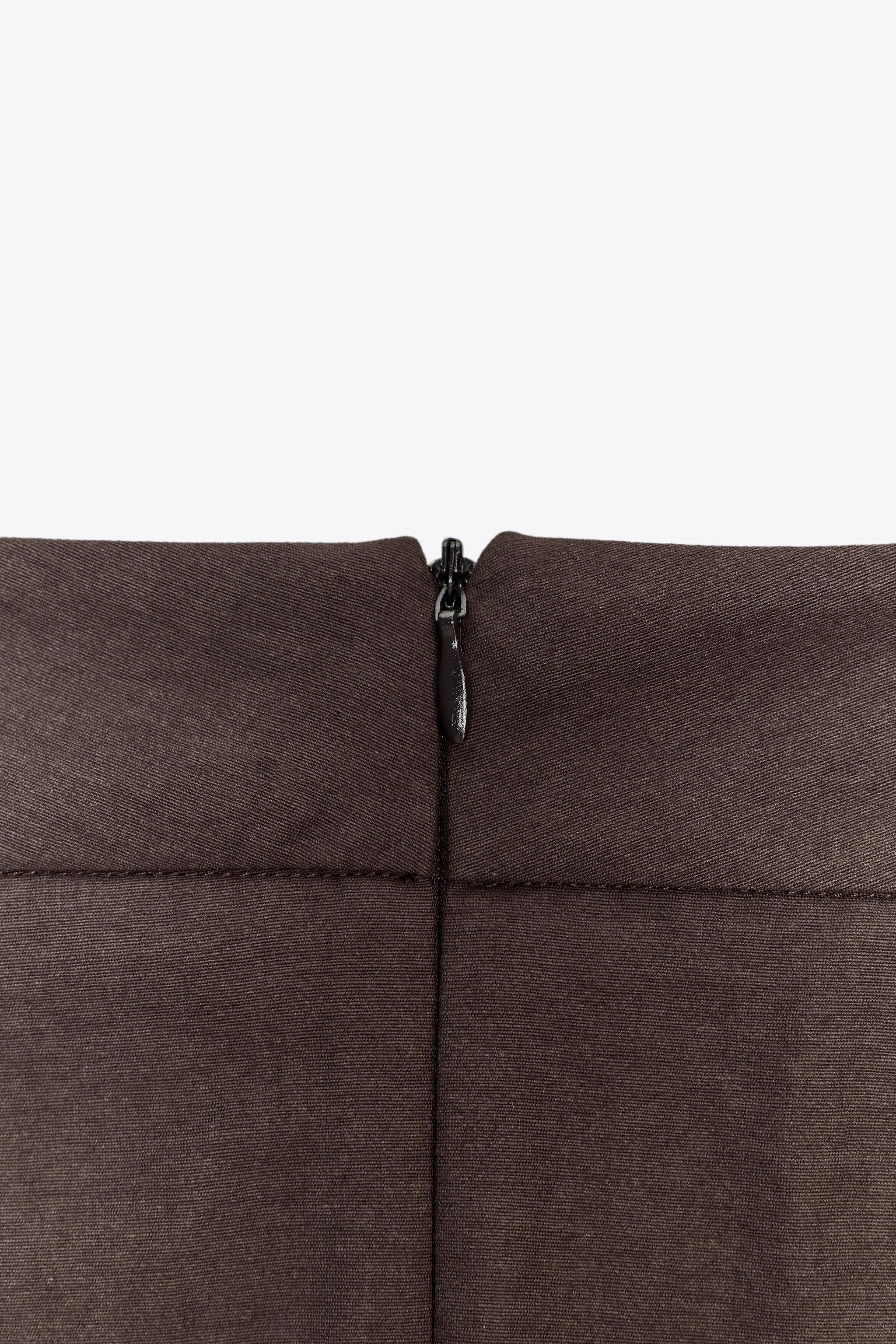 BELTED MIDI A-LINE SKIRT