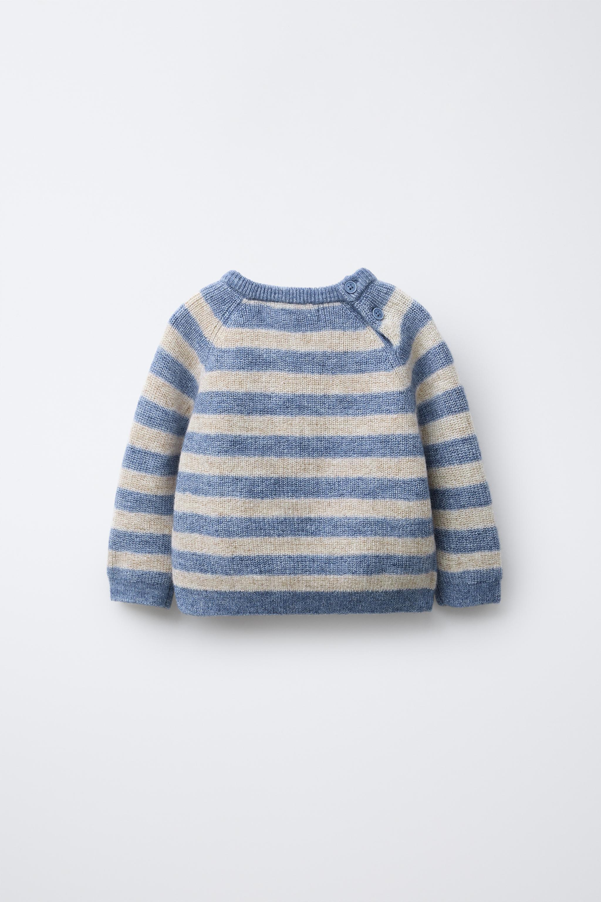 STRIPED WOOL AND CASHMERE SWEATER