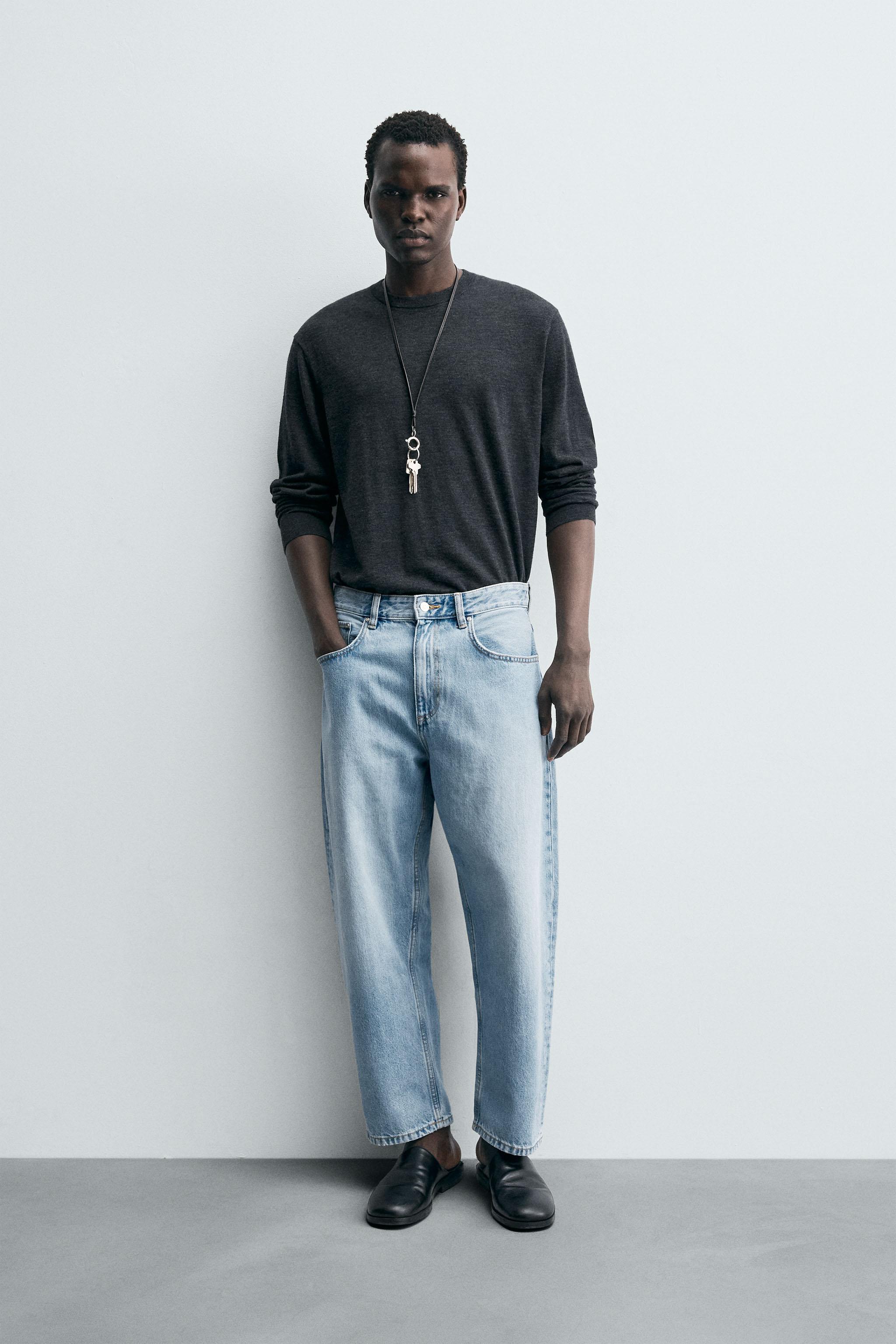 TAPERED WIDE FIT JEANS