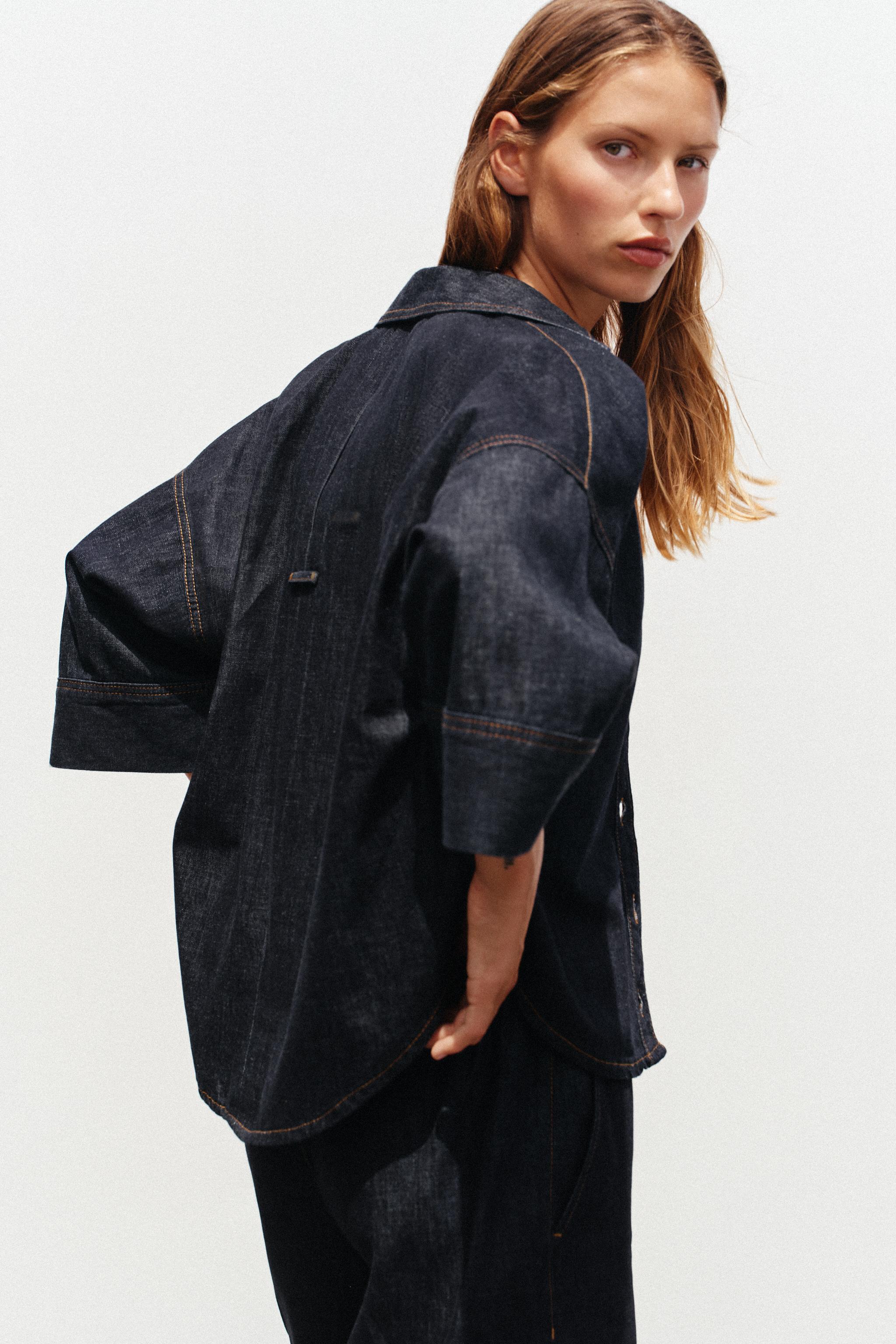 Z1975 WIDE SLEEVE DENIM SHIRT