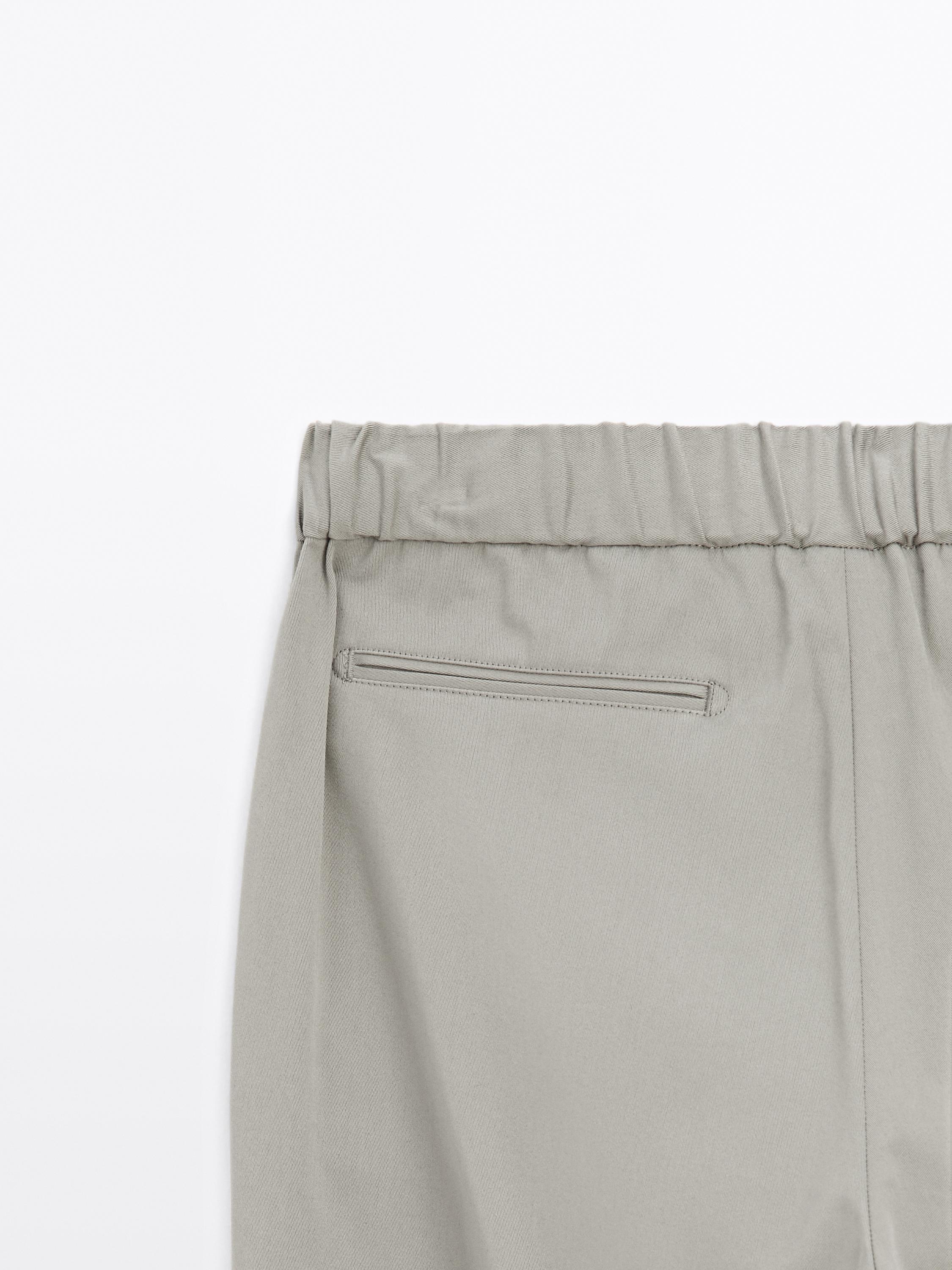 Cotton blend semi joggers