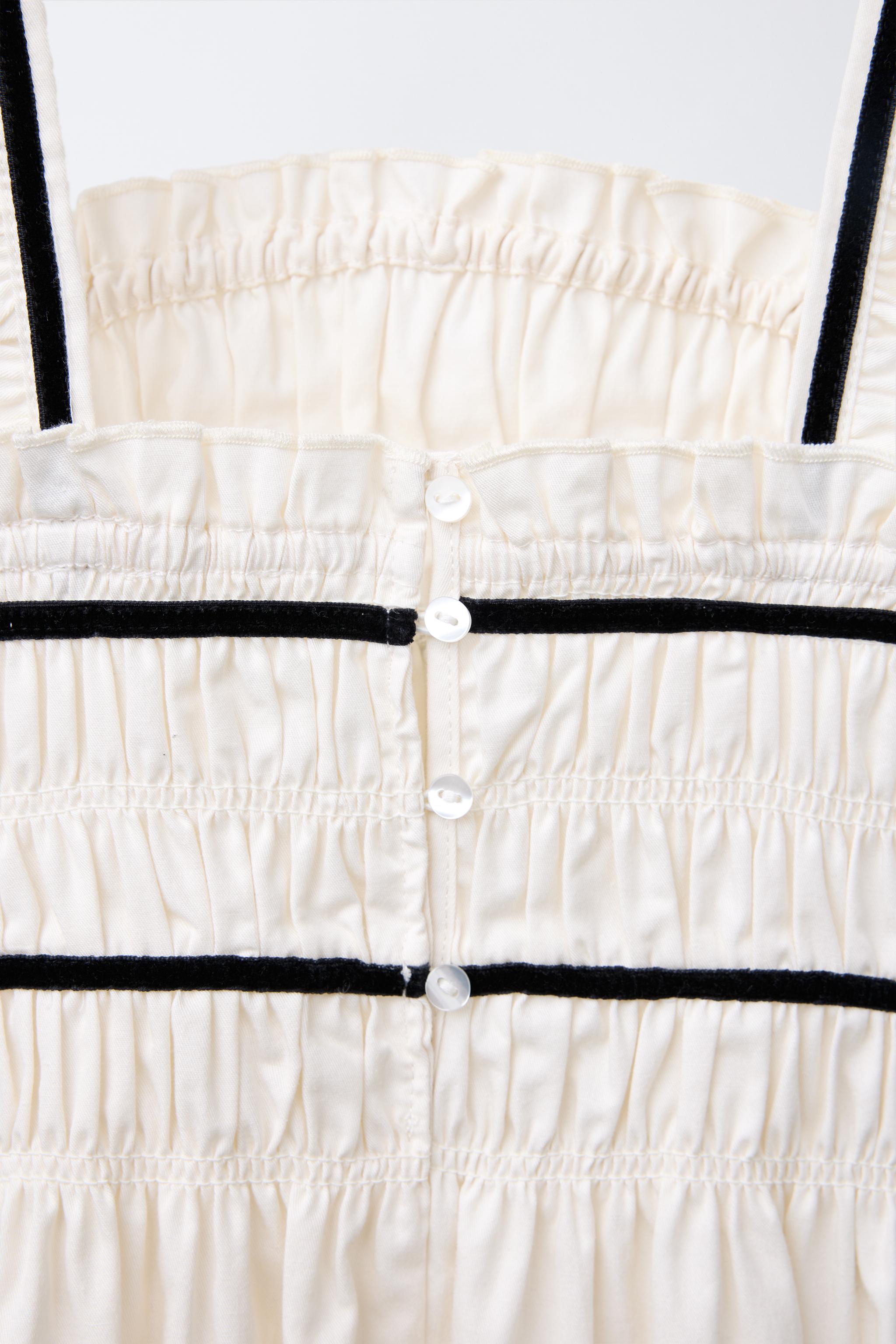 CONTRAST PIPING BOW DRESS