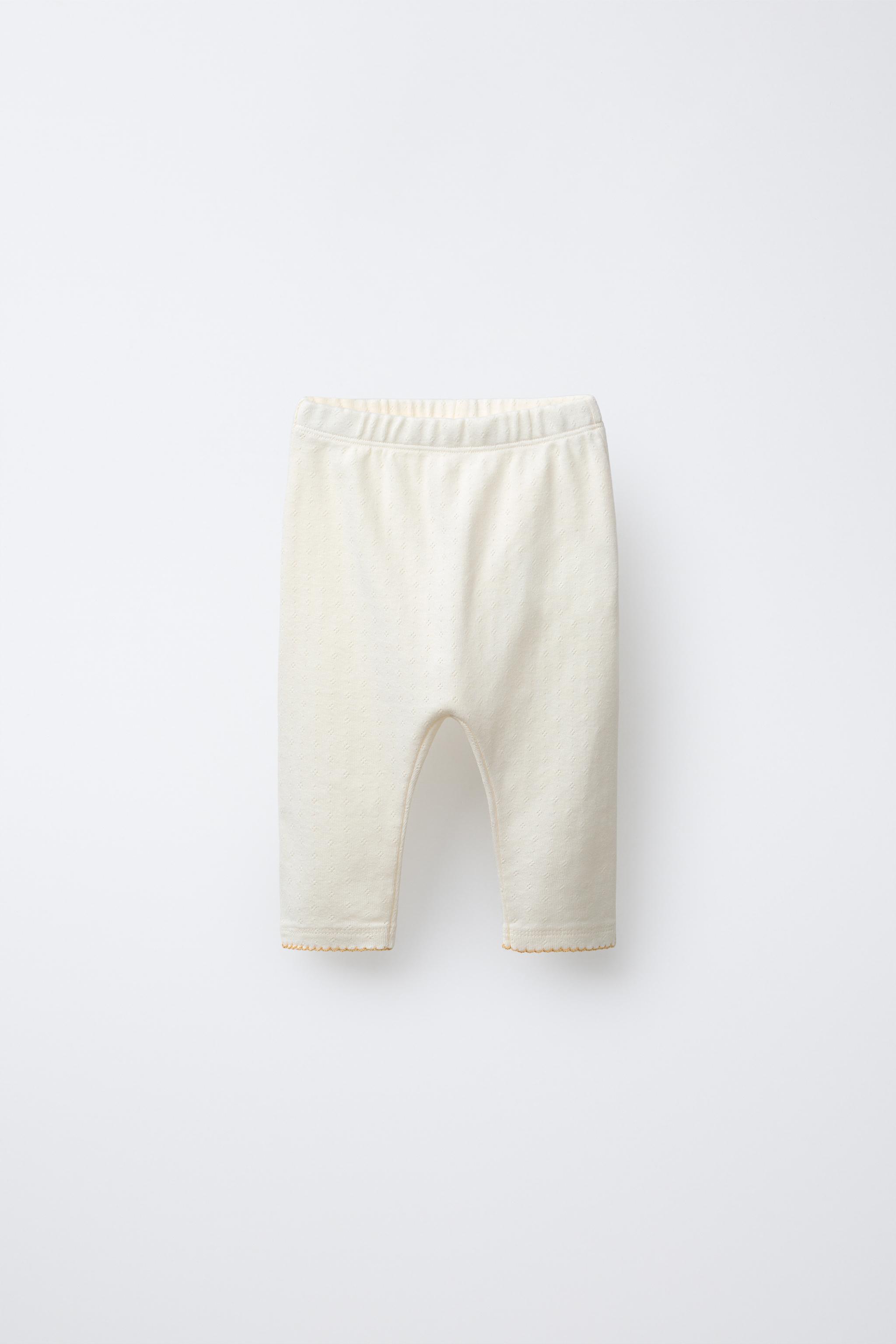 POINTELLE LACE TRIM LEGGINGS