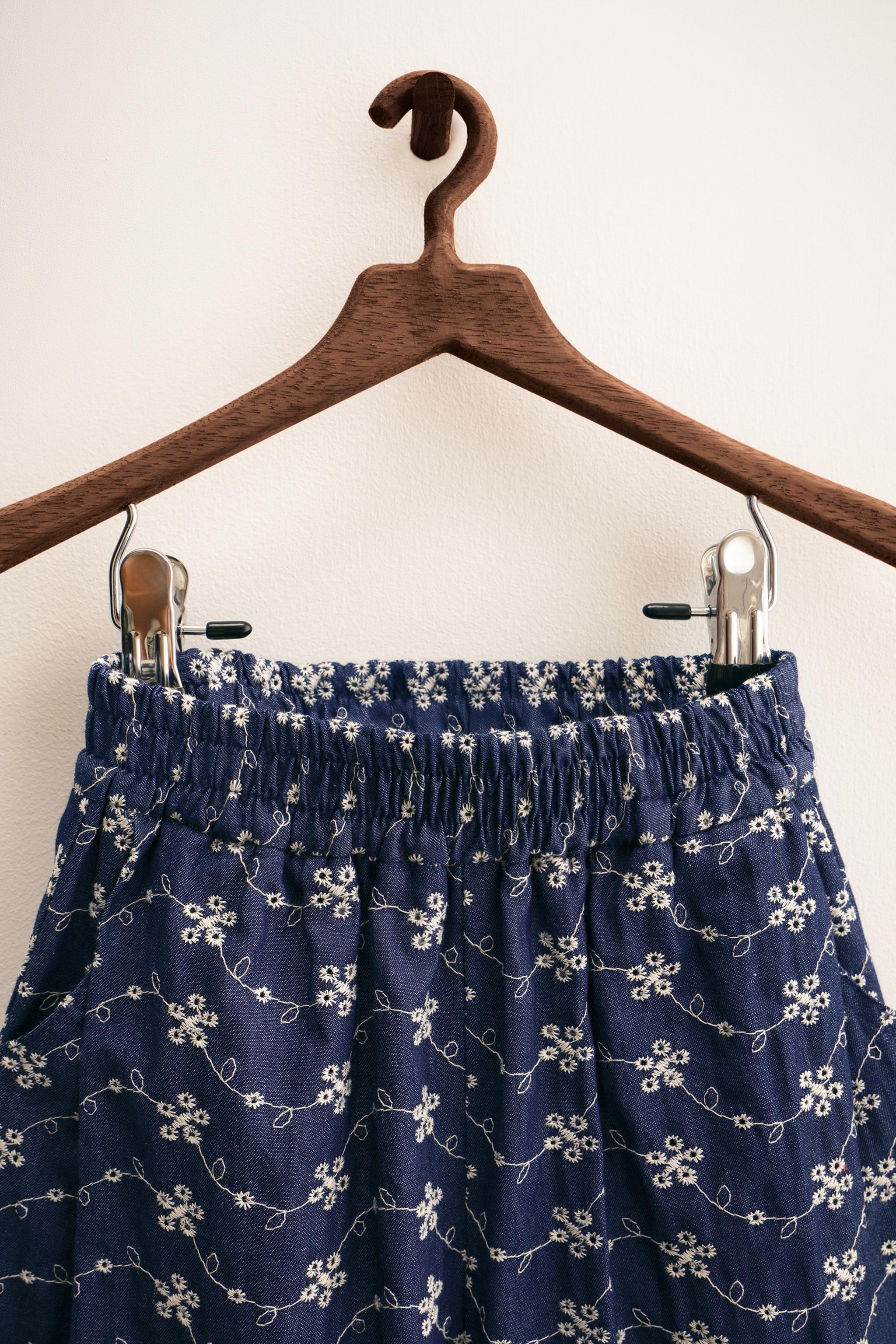 ZARA TIMELESS - EMBROIDERED FLORAL BAGGY PANTS