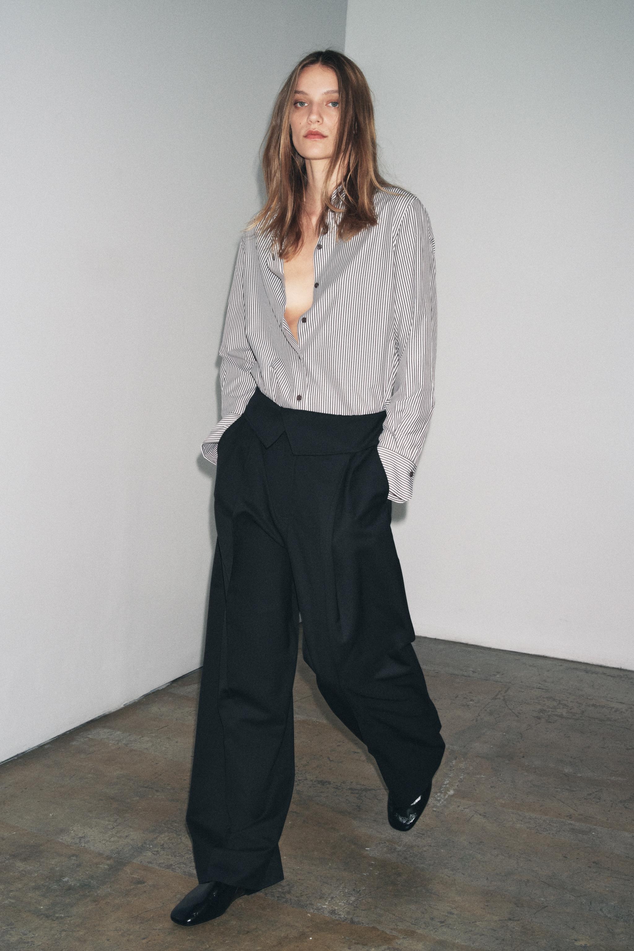 FLOWY STRIPED SHIRT ZW COLLECTION