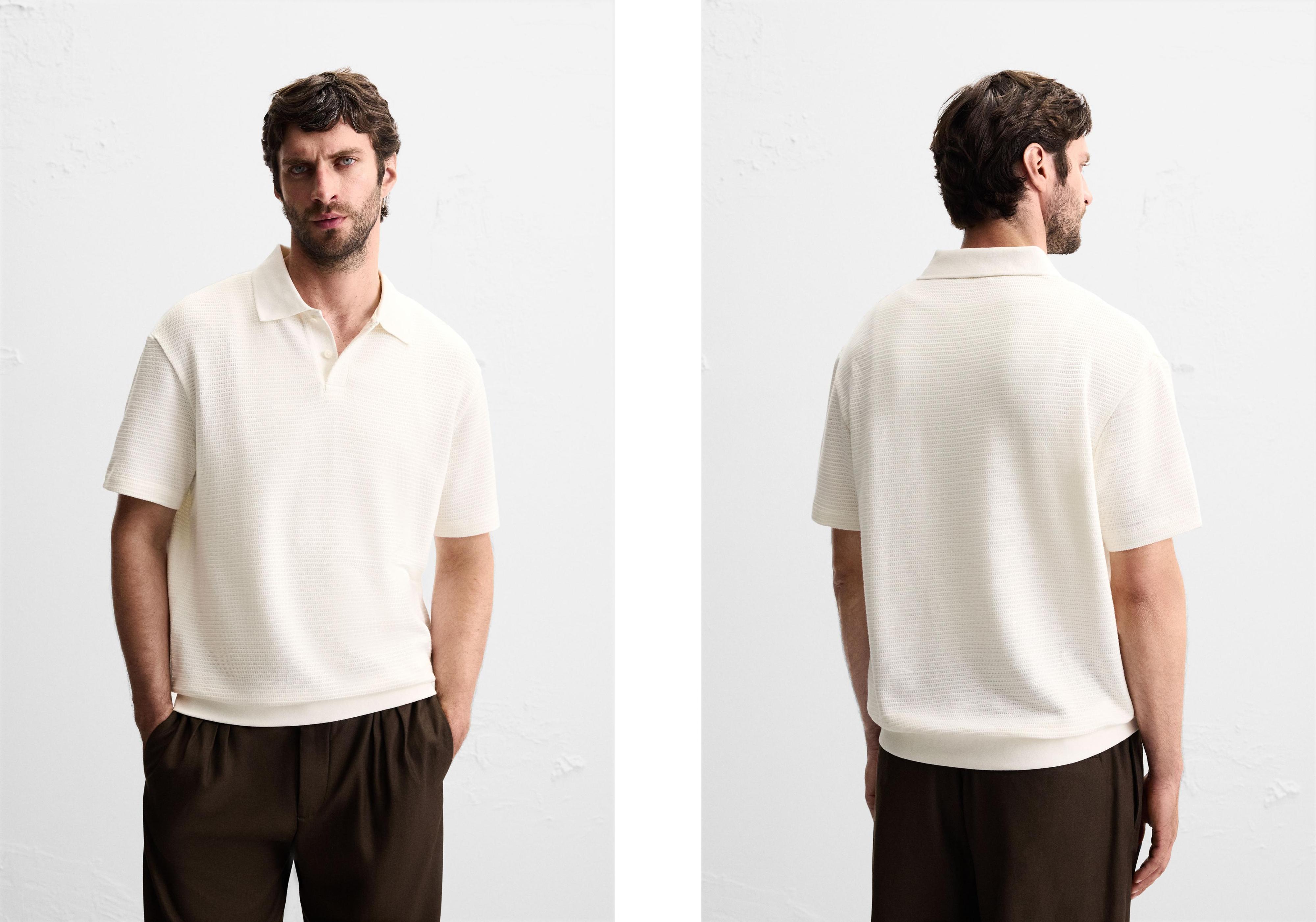 JACQUARD TEXTURED POLO SHIRT