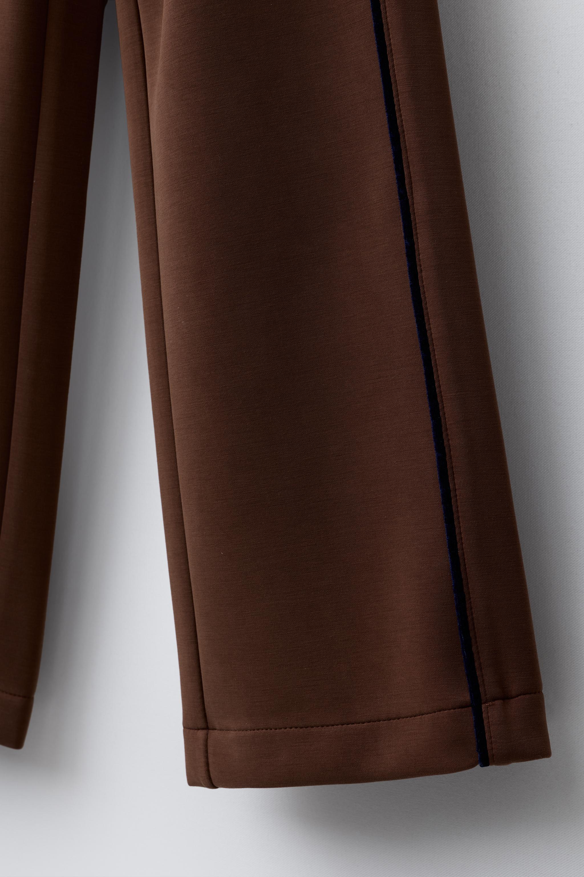 MODAL PANTS WITH CONTRASTING PIPING