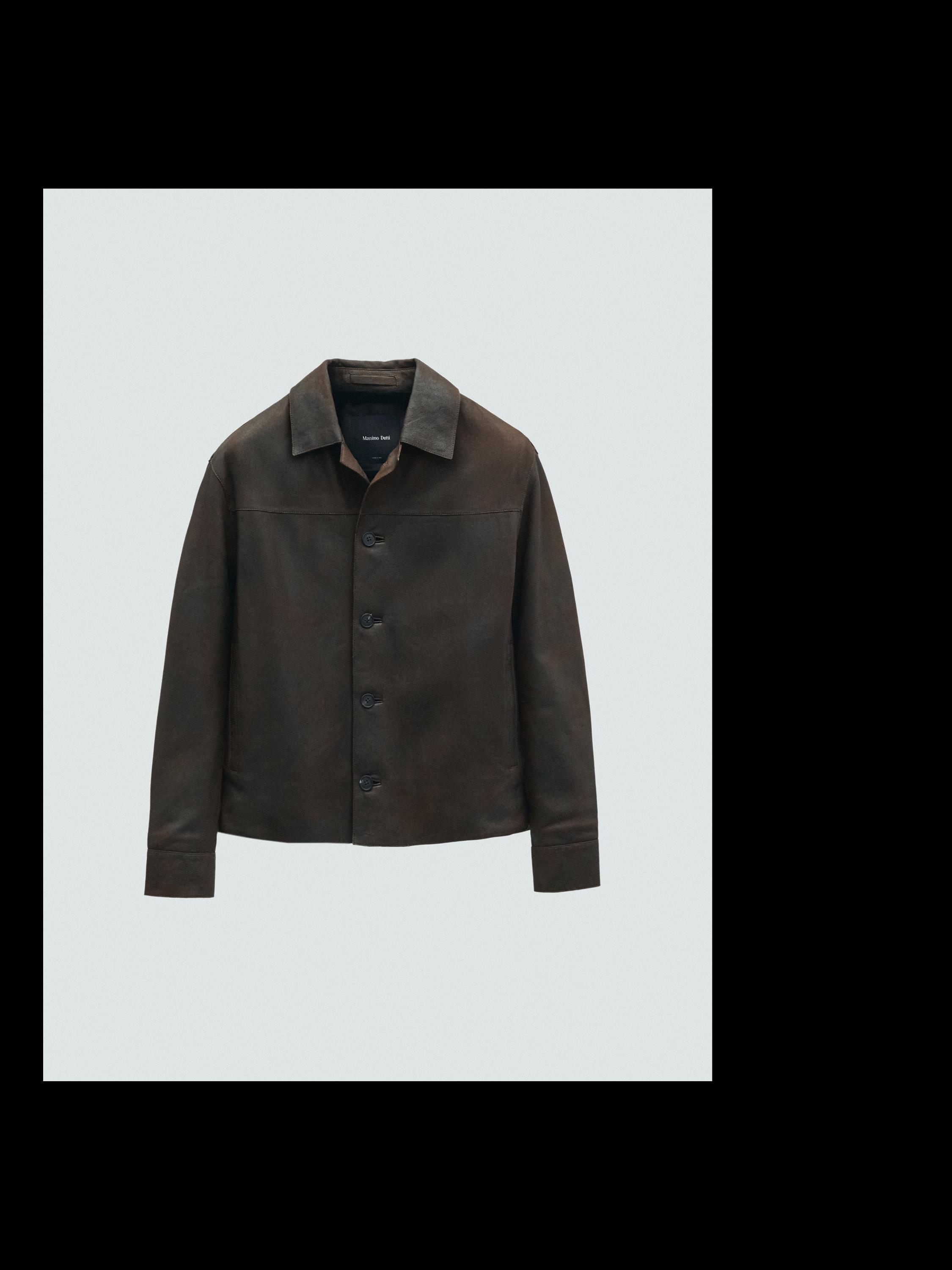 Suede finish sheepskin jacket