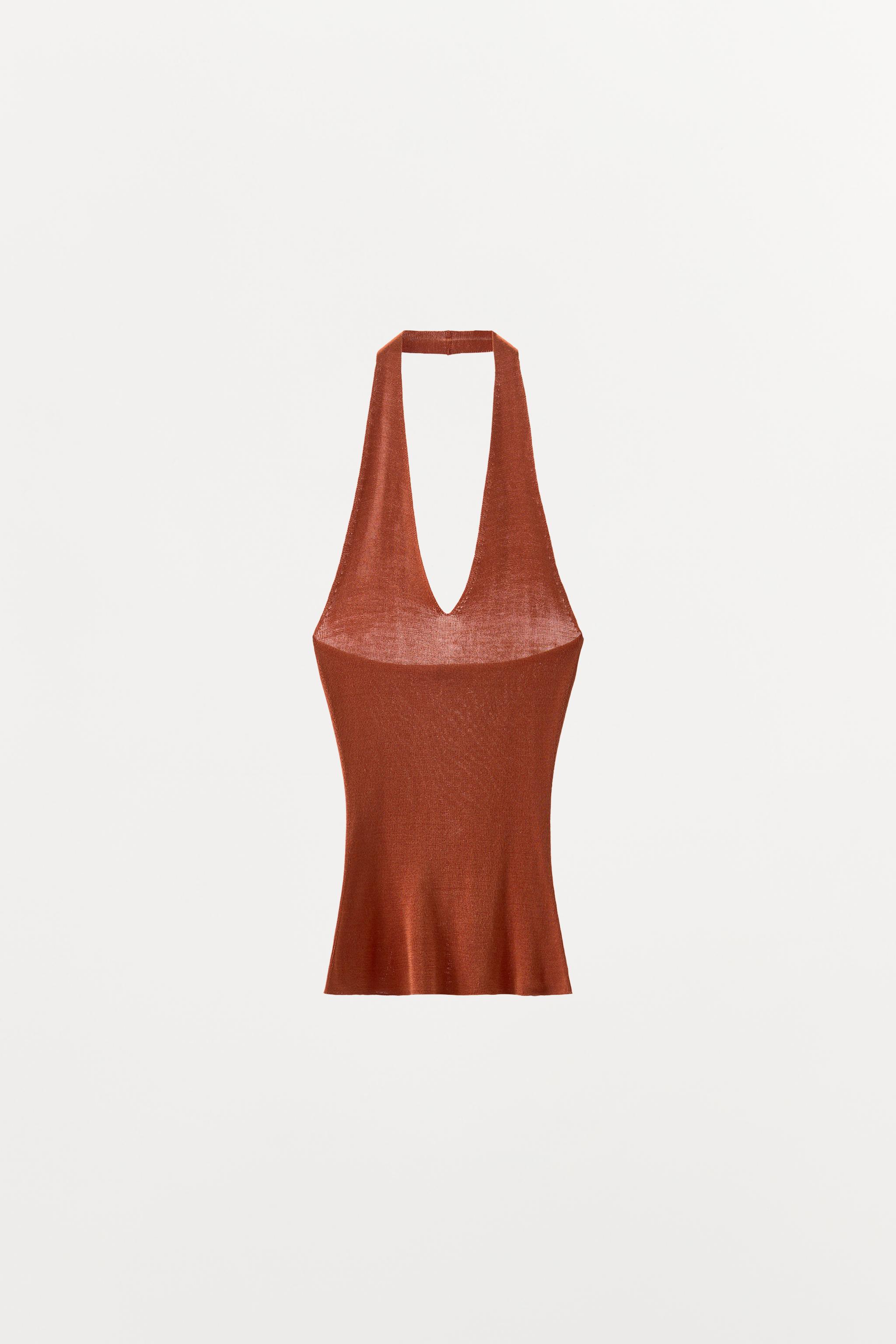 100% SILK SEAMLESS HALTER TOP