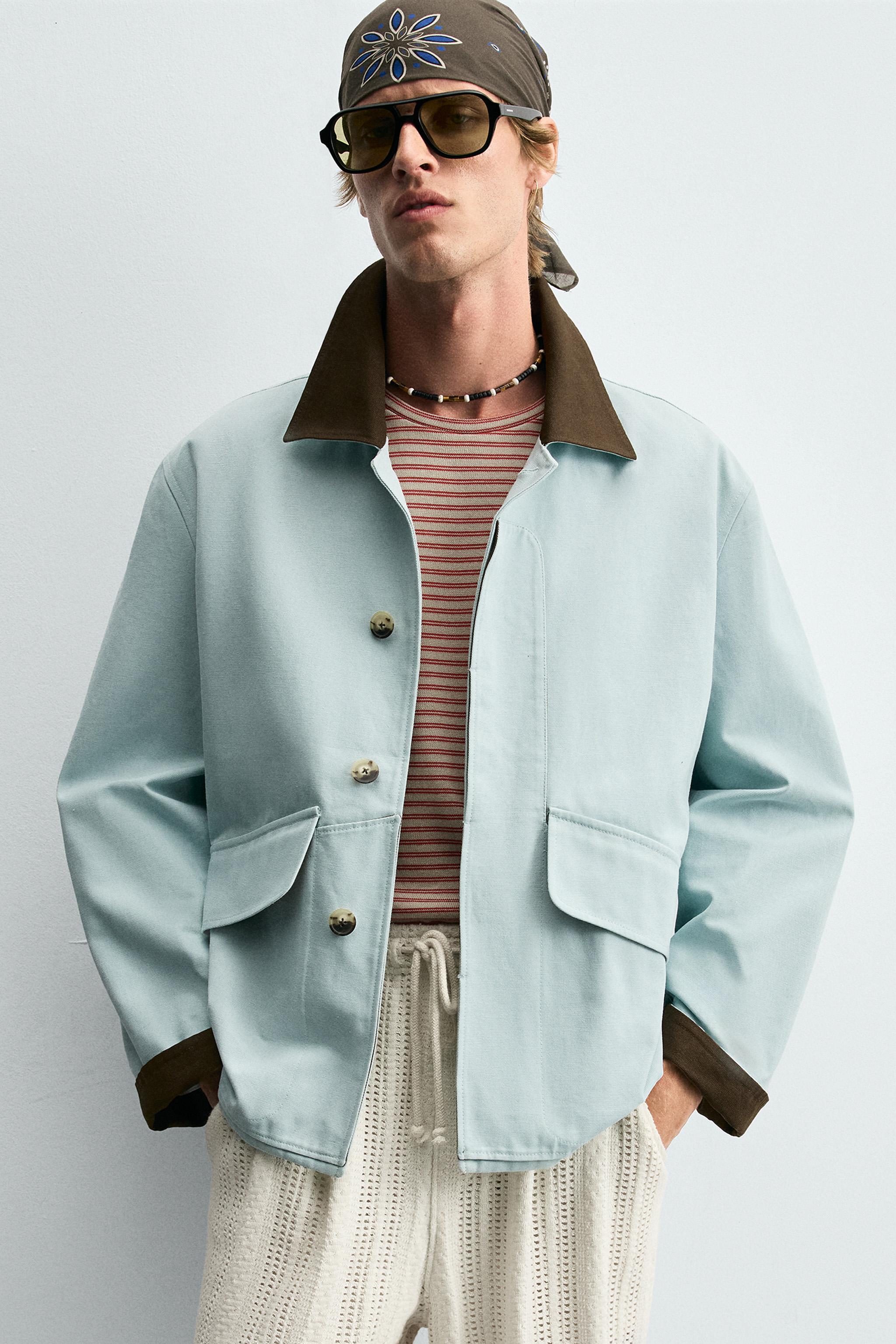 CONTRAST COLLAR JACKET