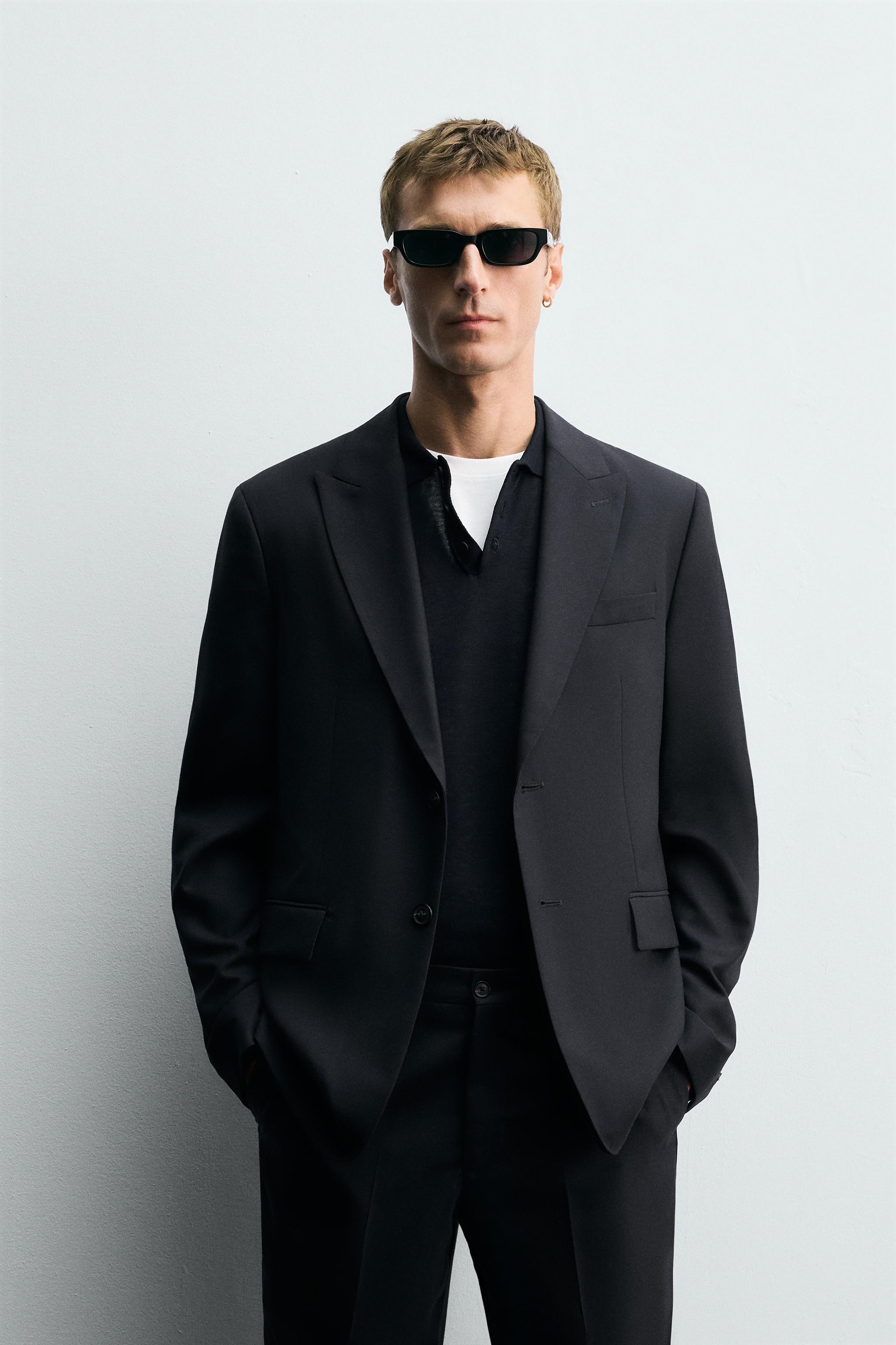 HERRINGBONE SUIT BLAZER