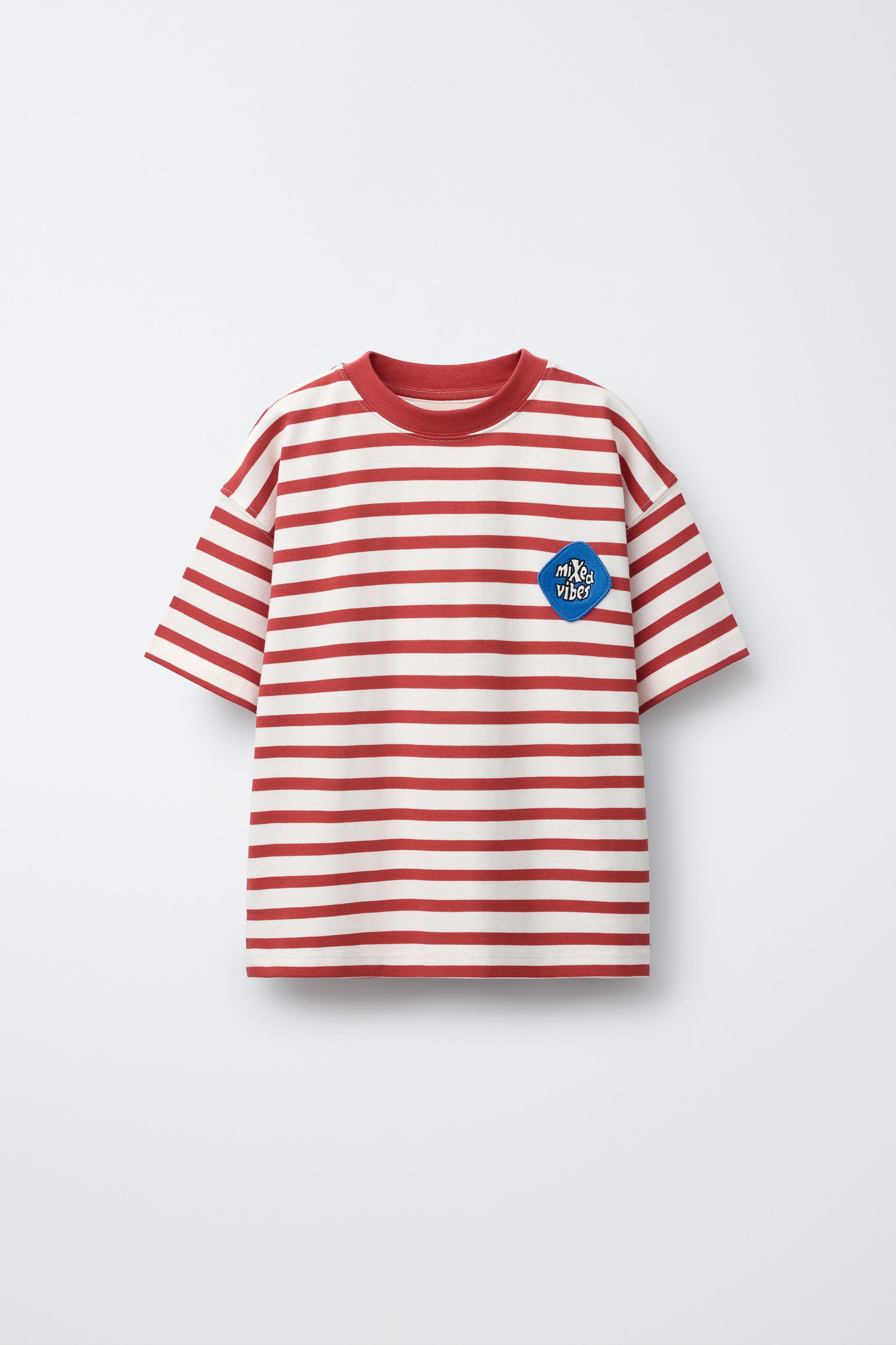 STRIPED PATCH T-SHIRT