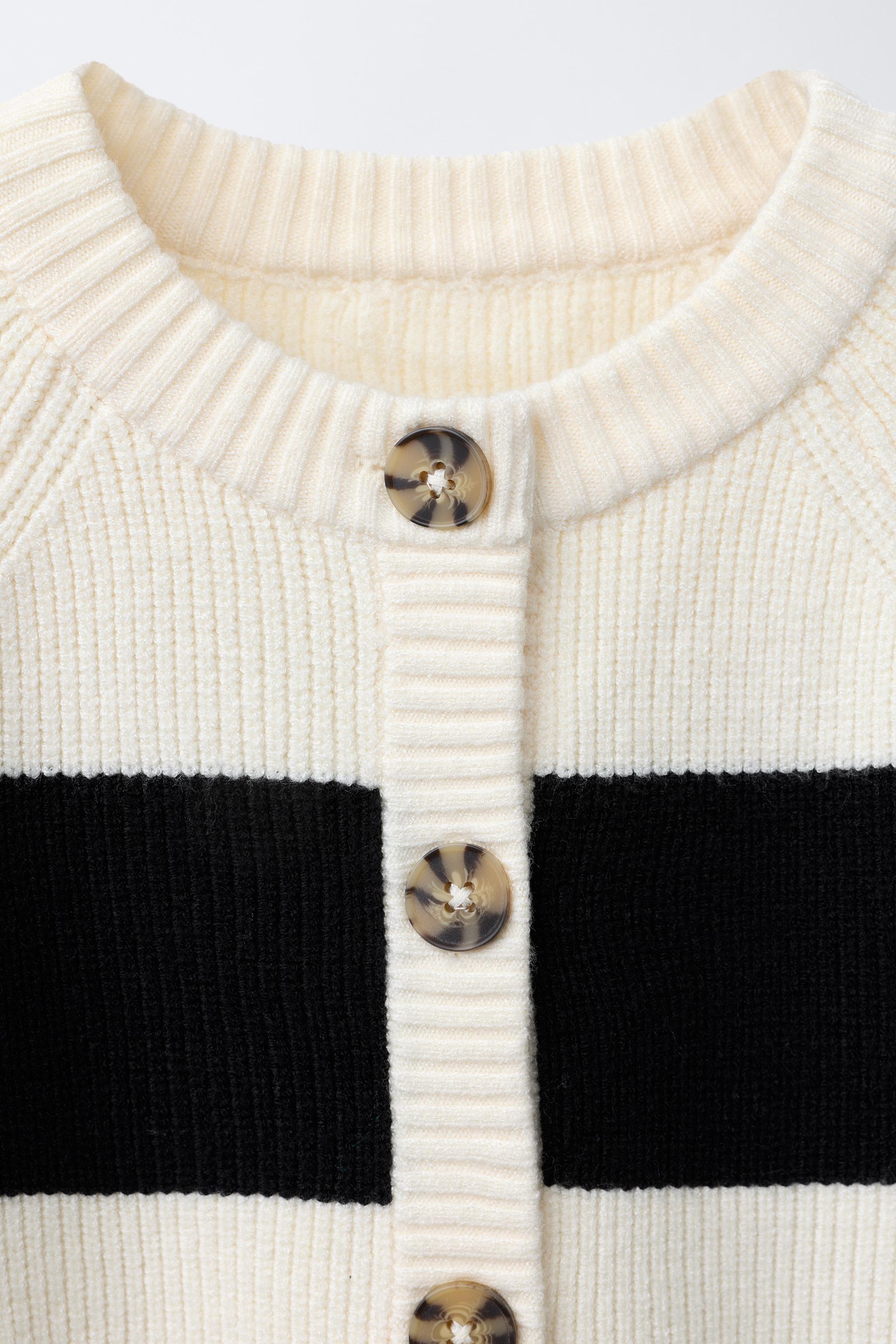 STRIPED KNIT CARDIGAN