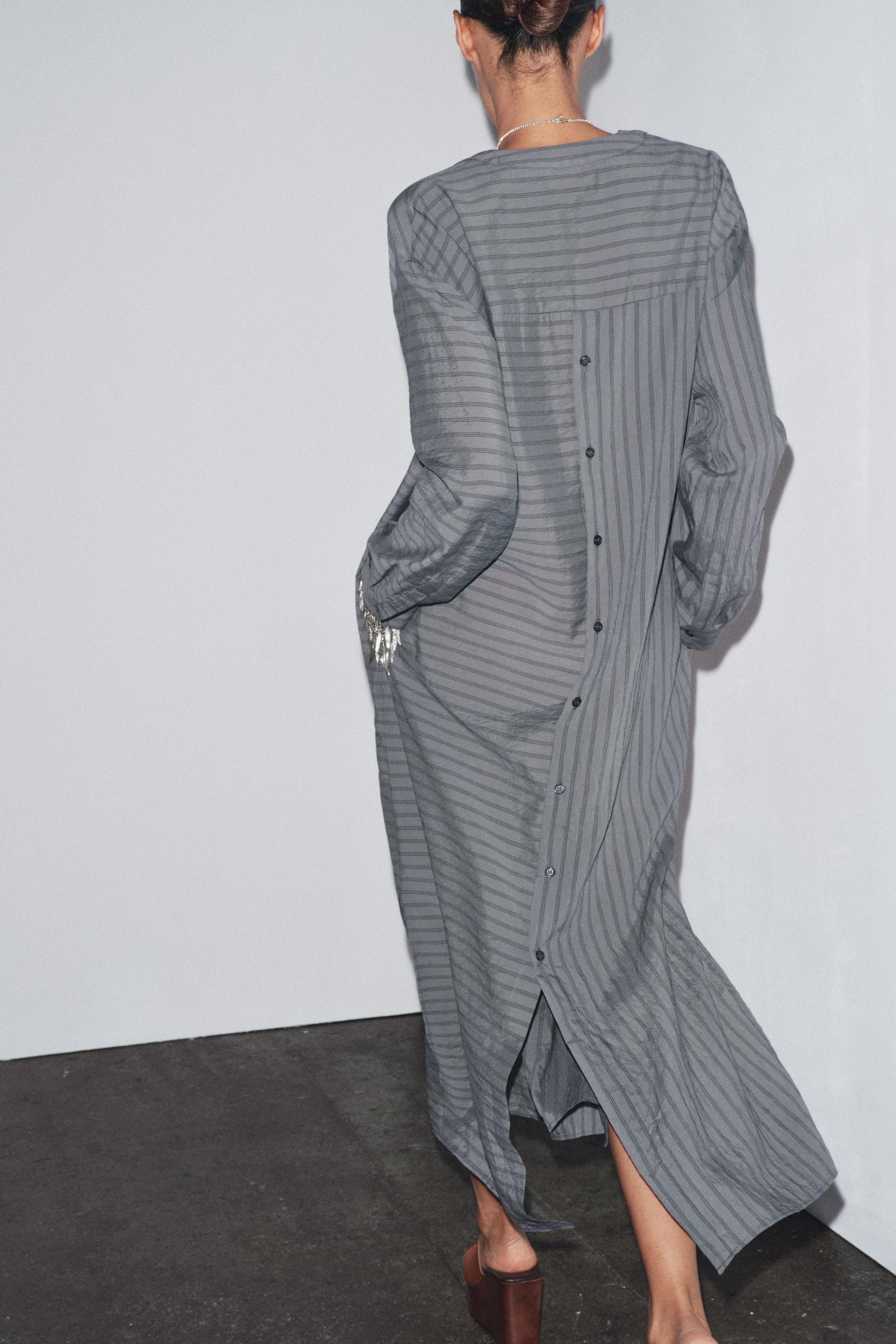STRIPED SHIRT DRESS ZW COLLECTION