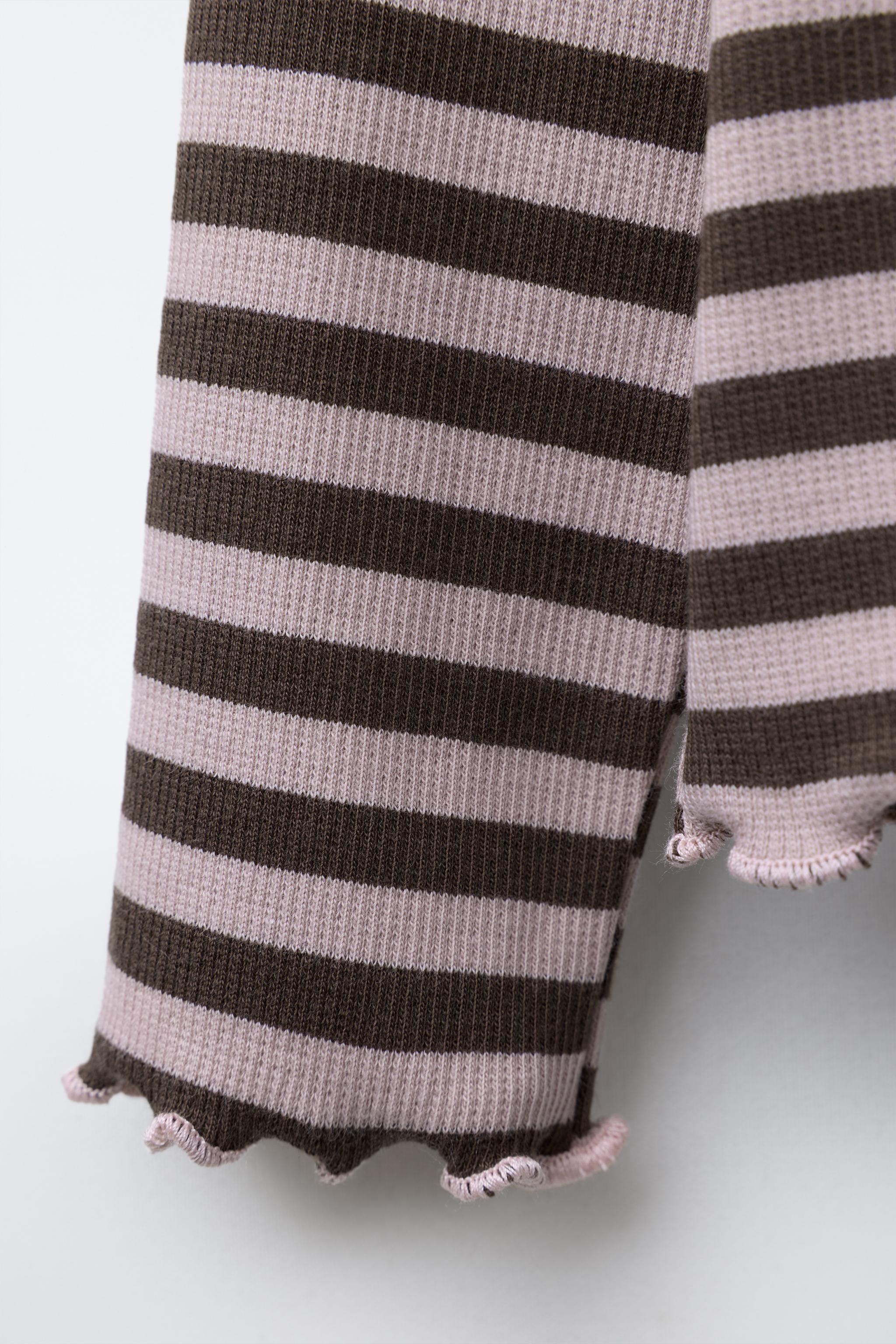 SPARKLY STRIPED EMBROIDERED T-SHIRT