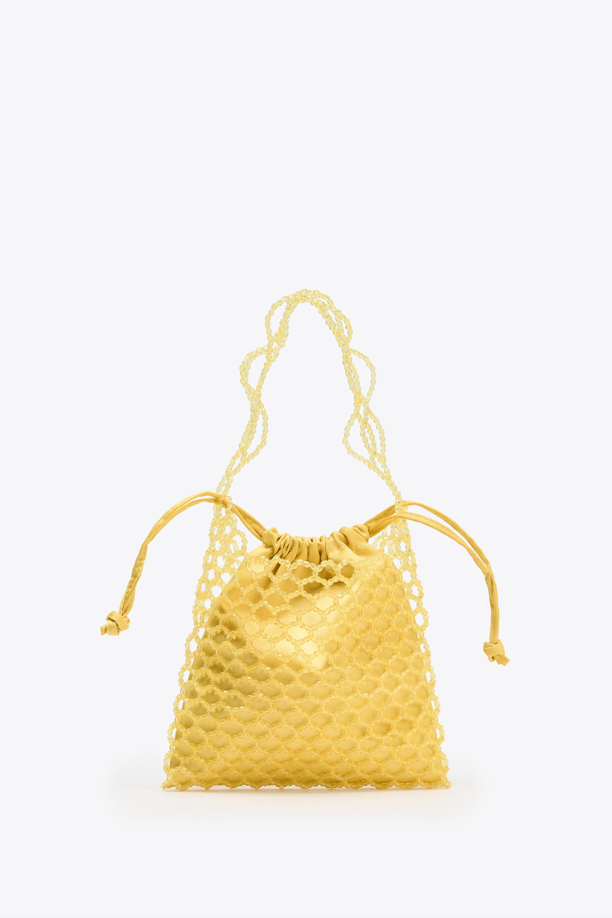 BEADED MINI BUCKET BAG
