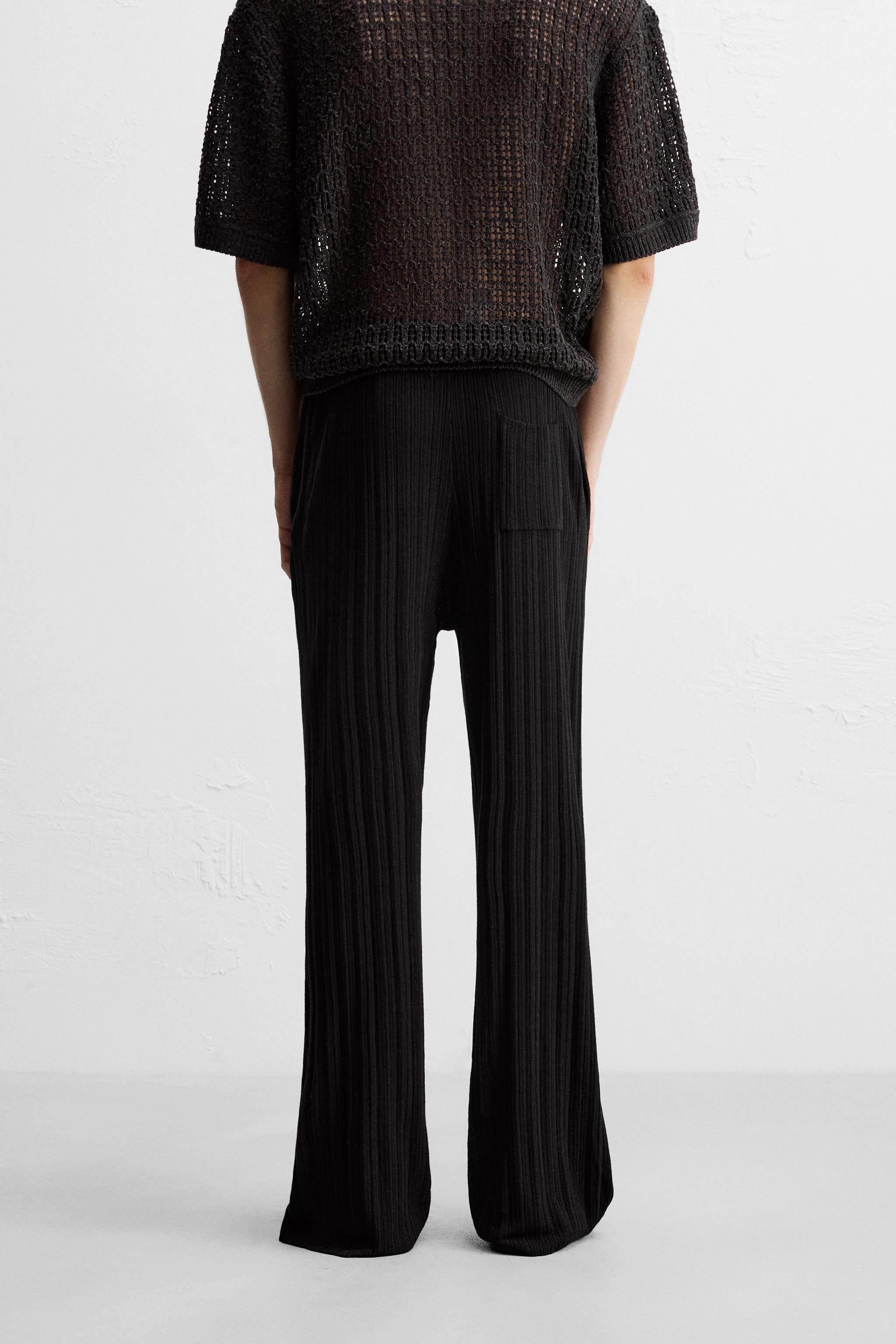 STRUCTURED KNIT PANTS