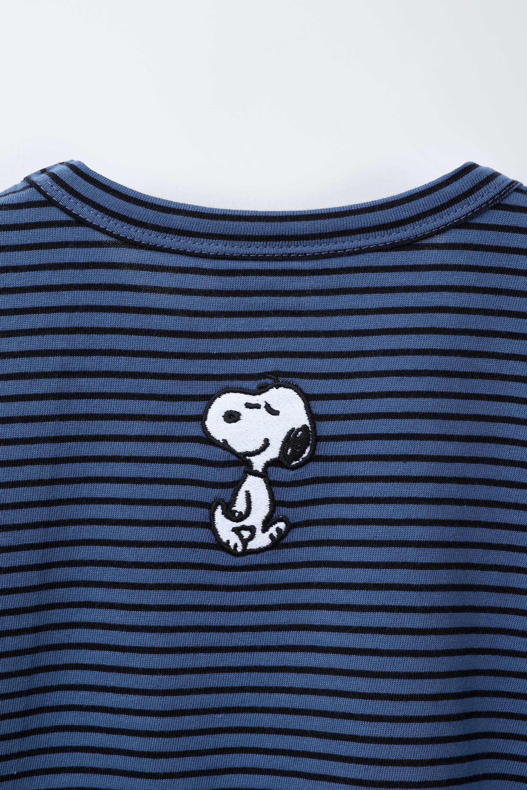 STRIPED SNOOPY PEANUTS™ EMBROIDERED T-SHIRT
