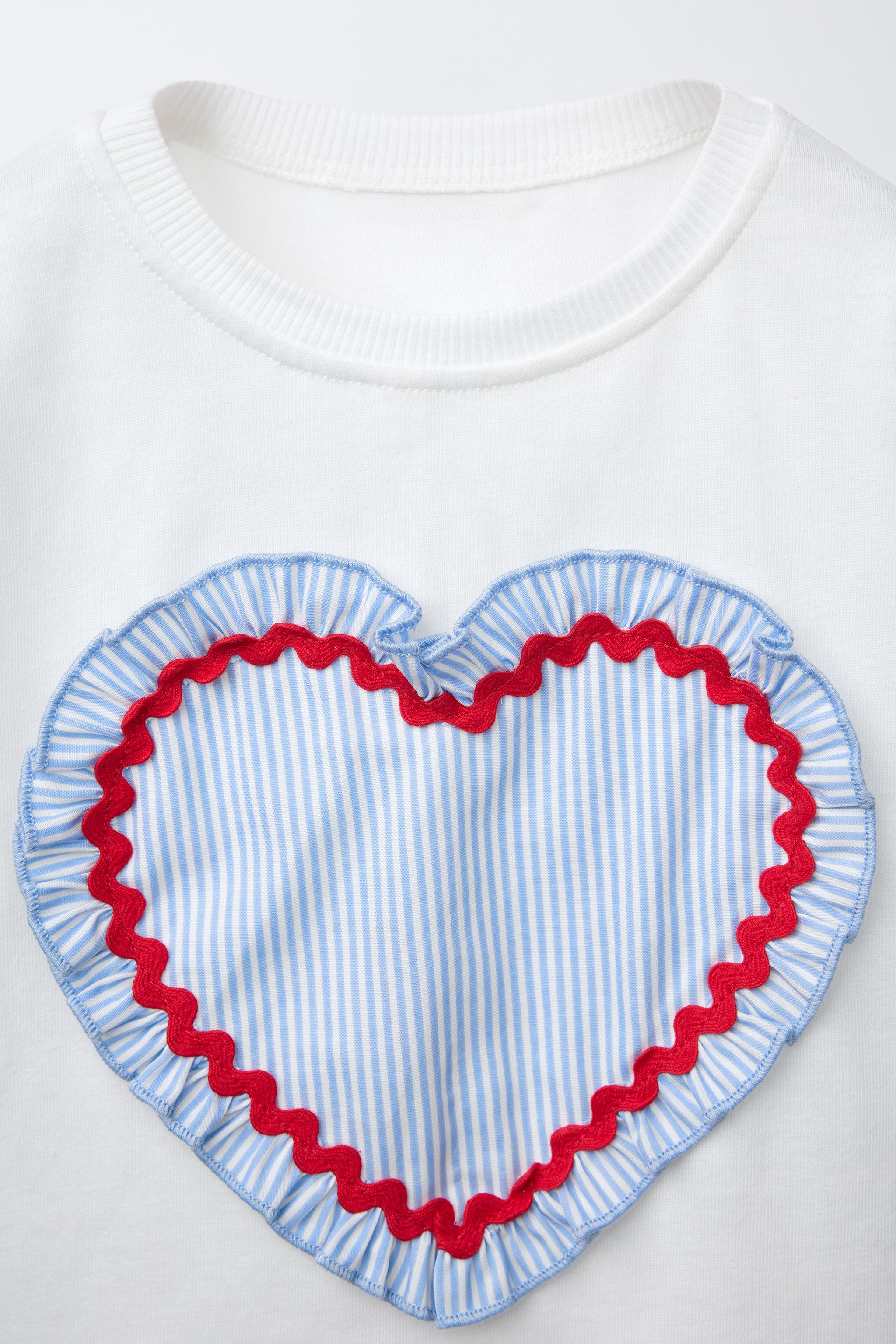 POPLIN HEART T-SHIRT