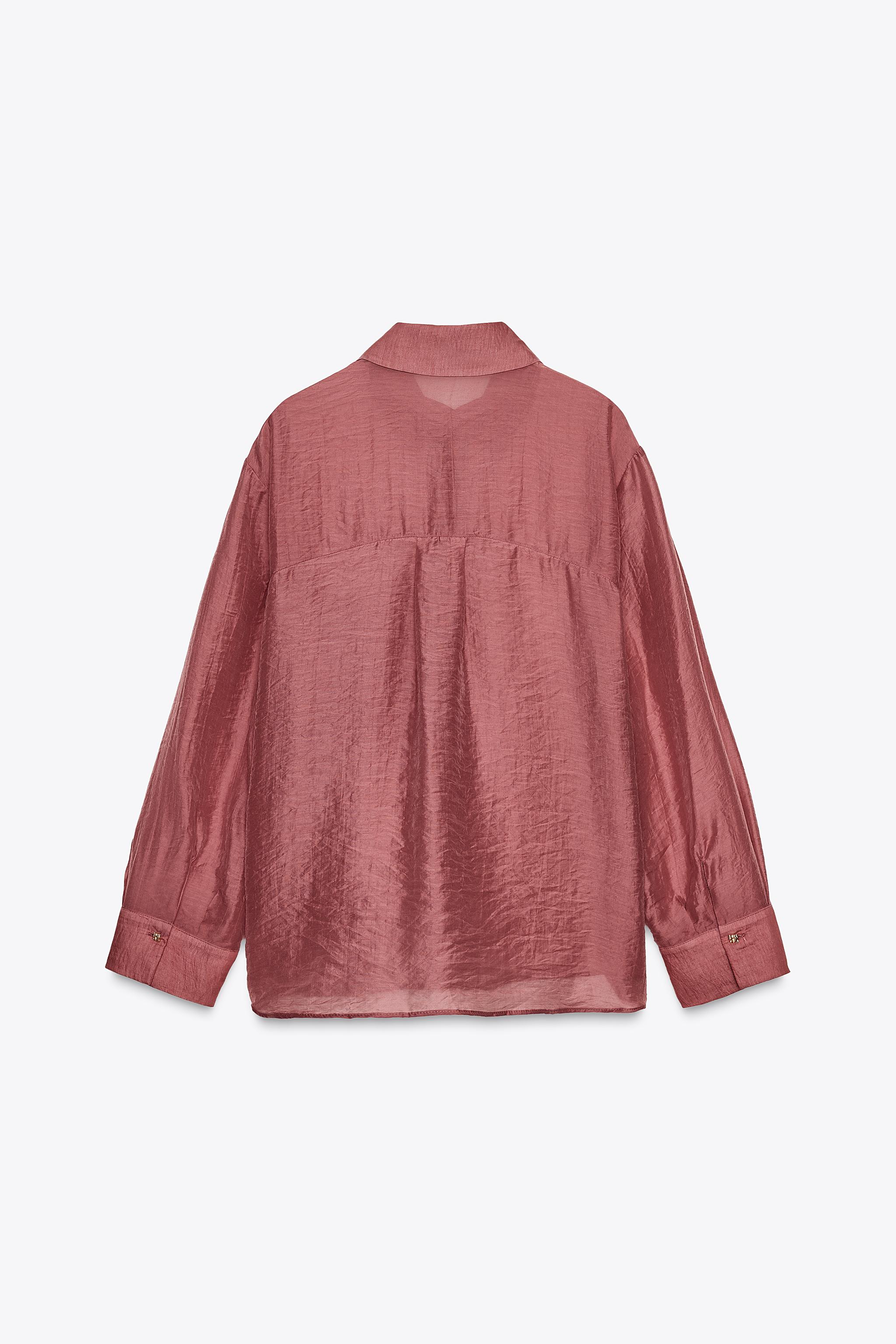 SEMI-SHEER OVERSIZED FLOWY SHIRT