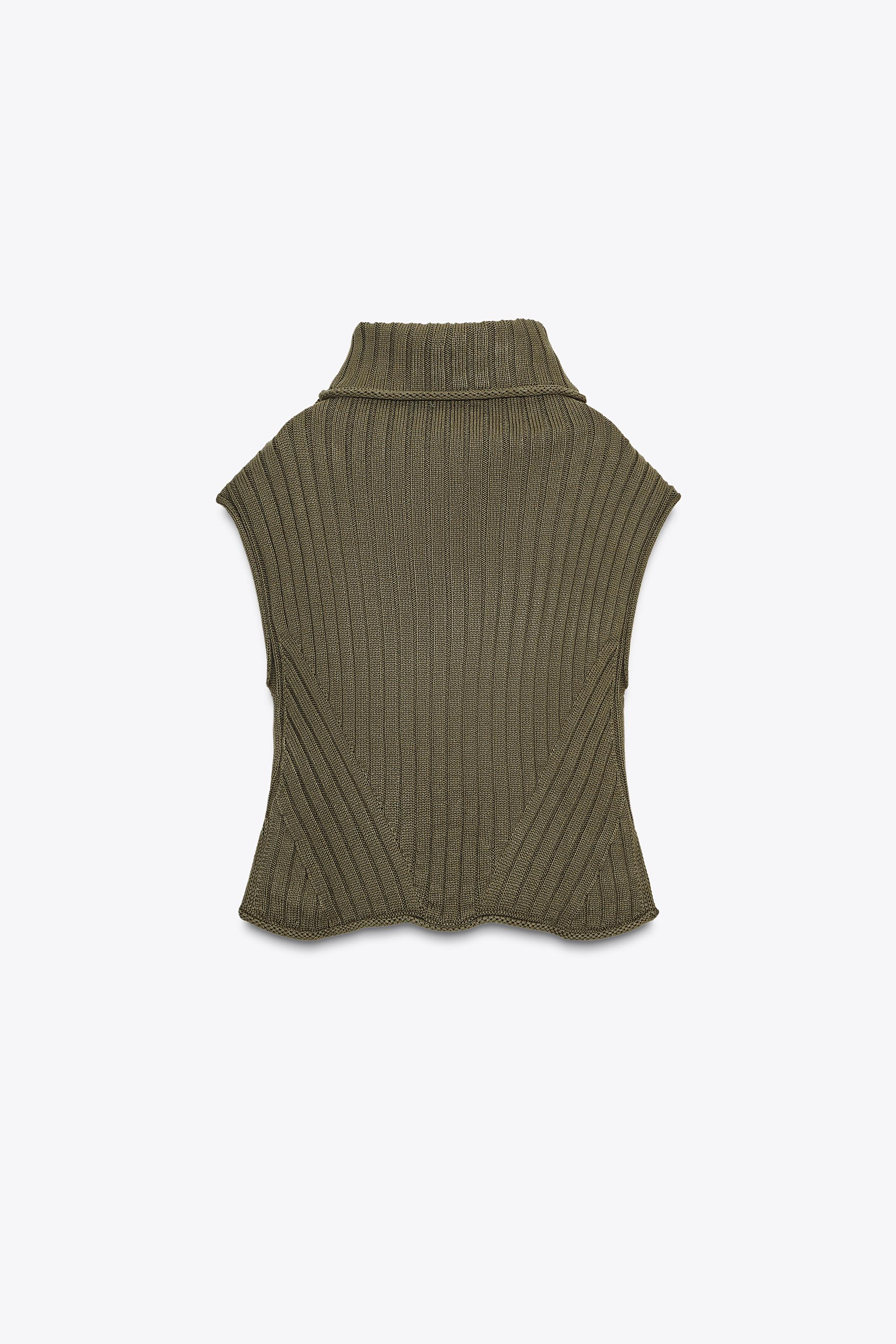 HIGH NECK KNIT VEST