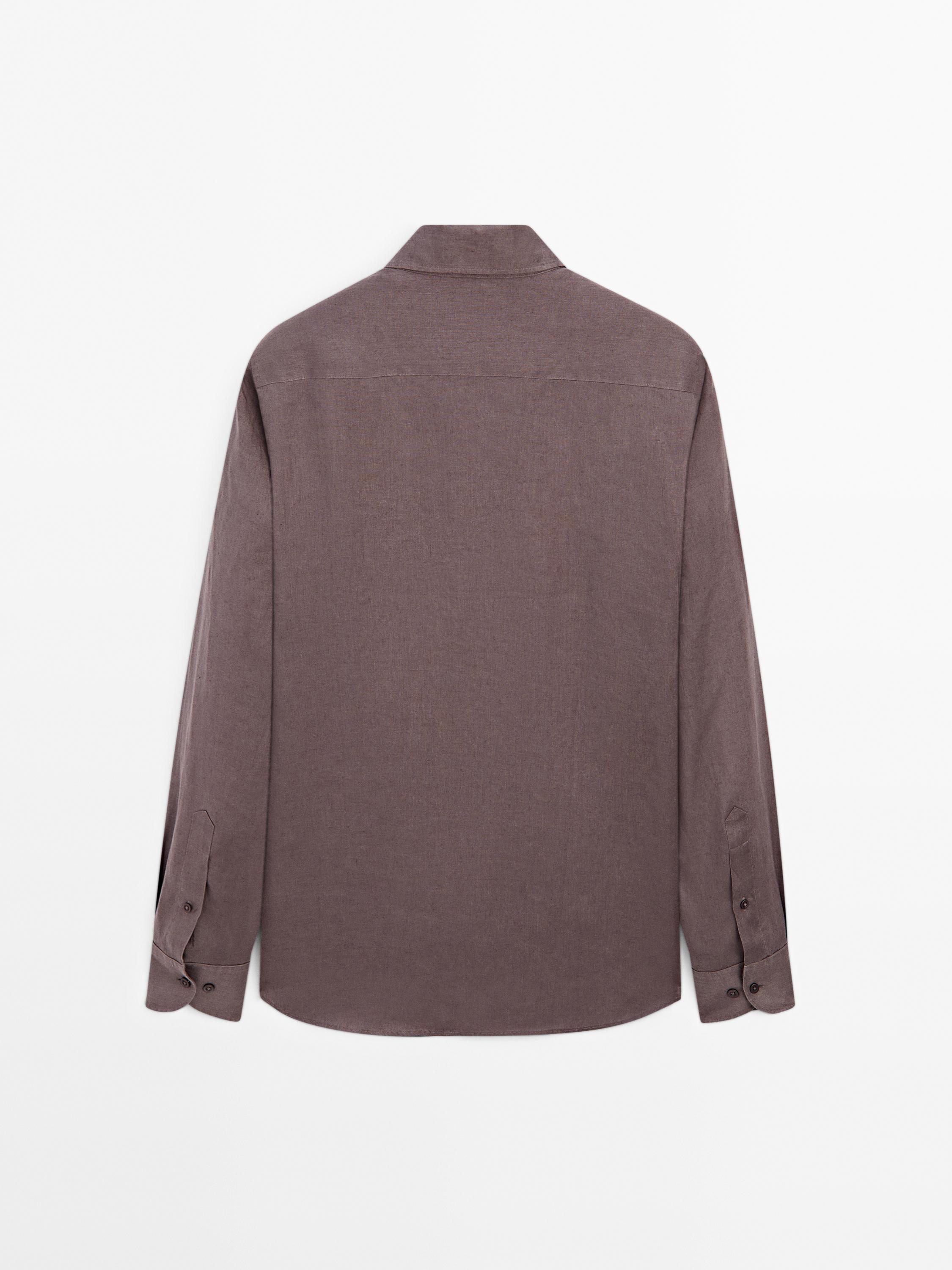 100% linen slim fit shirt