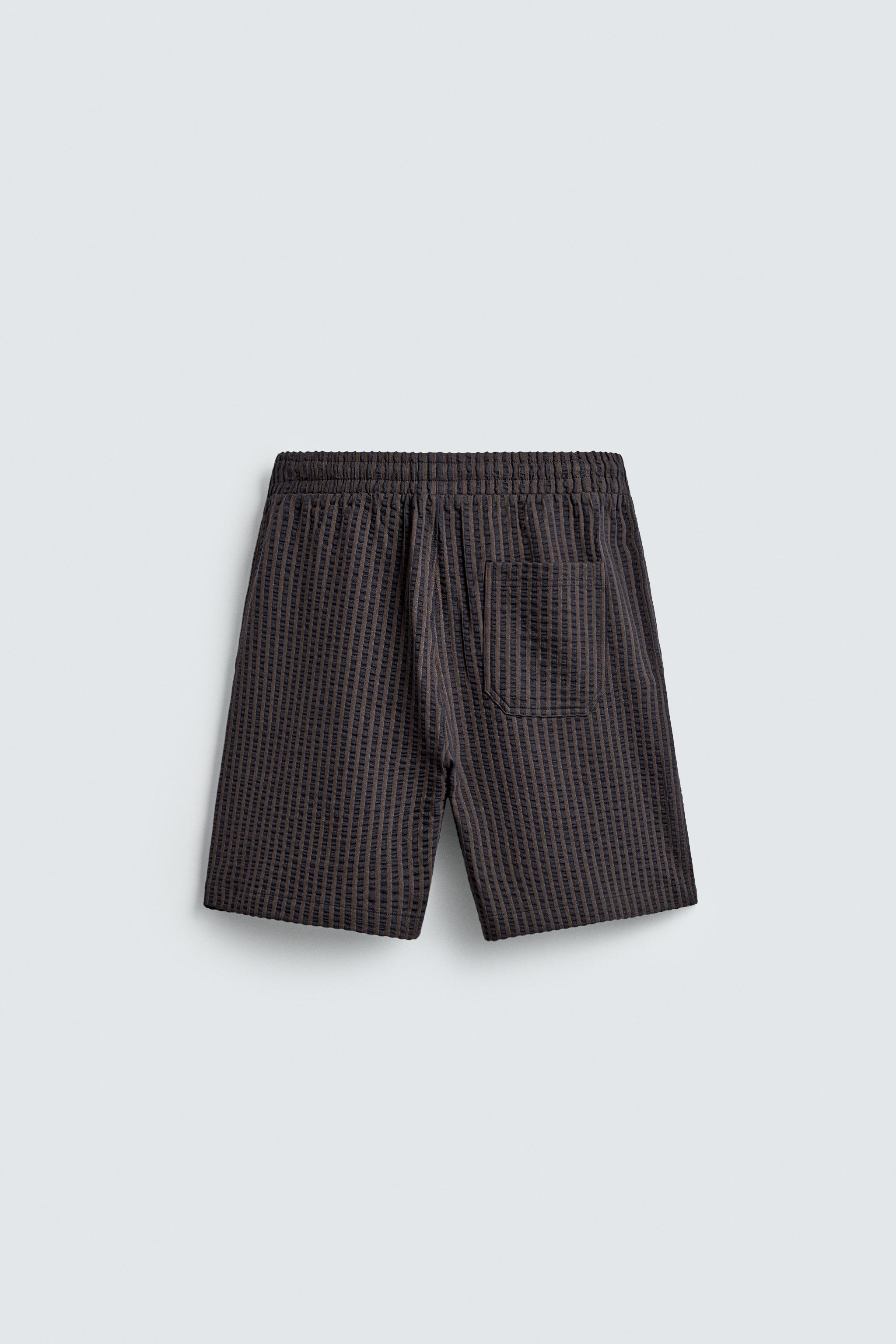 COMFORT STRIPED SEERSUCKER SHORTS