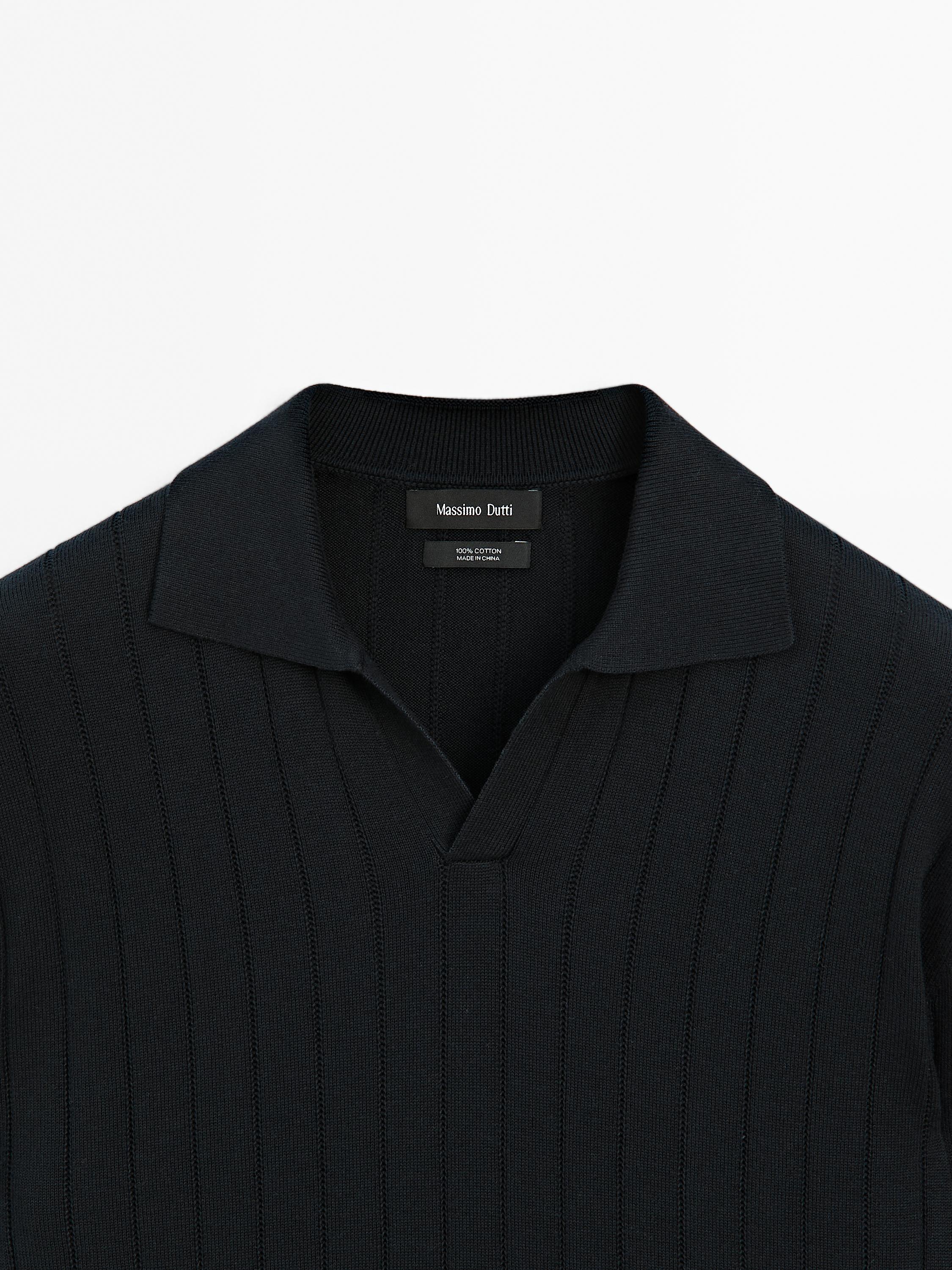 Long sleeve polo sweater