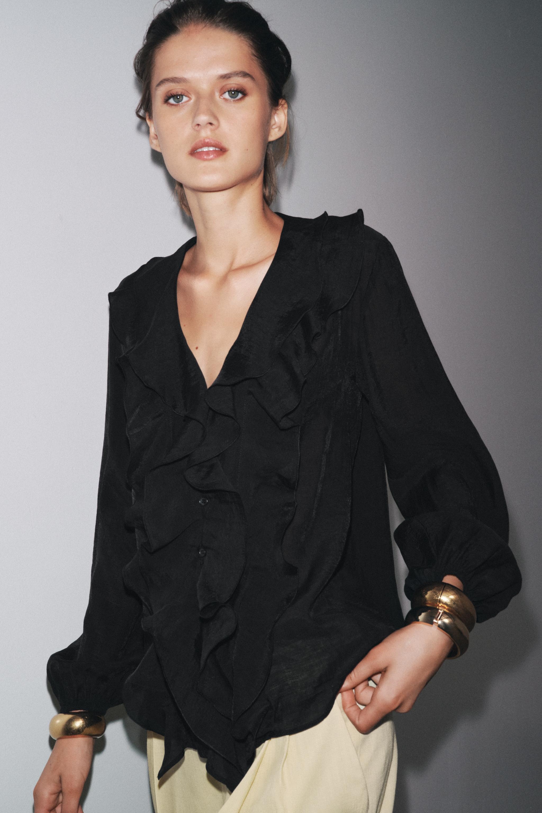 ZW COLLECTION RUFFLED SHIRT