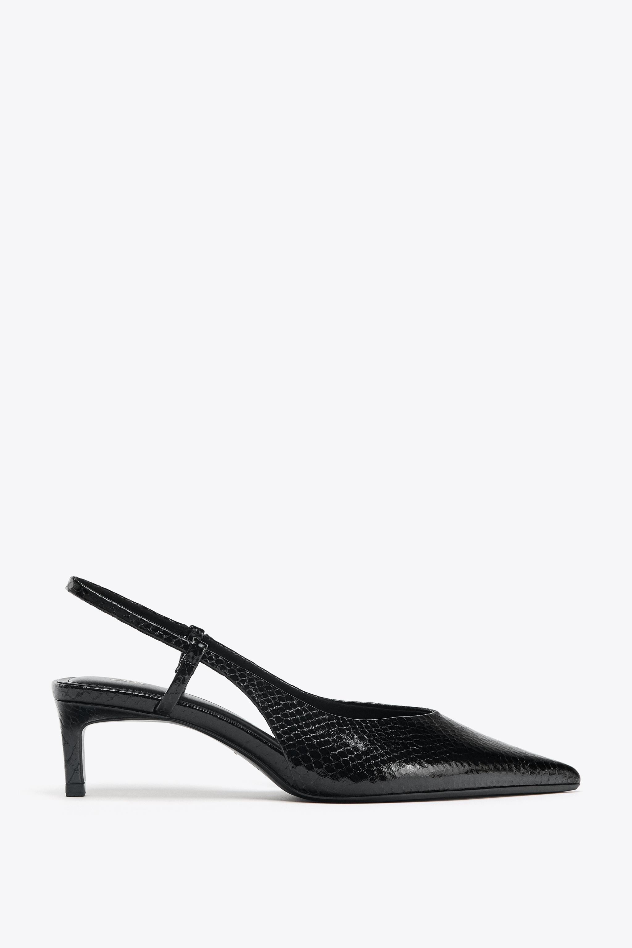 TEXTURED SLINGBACK SHOES