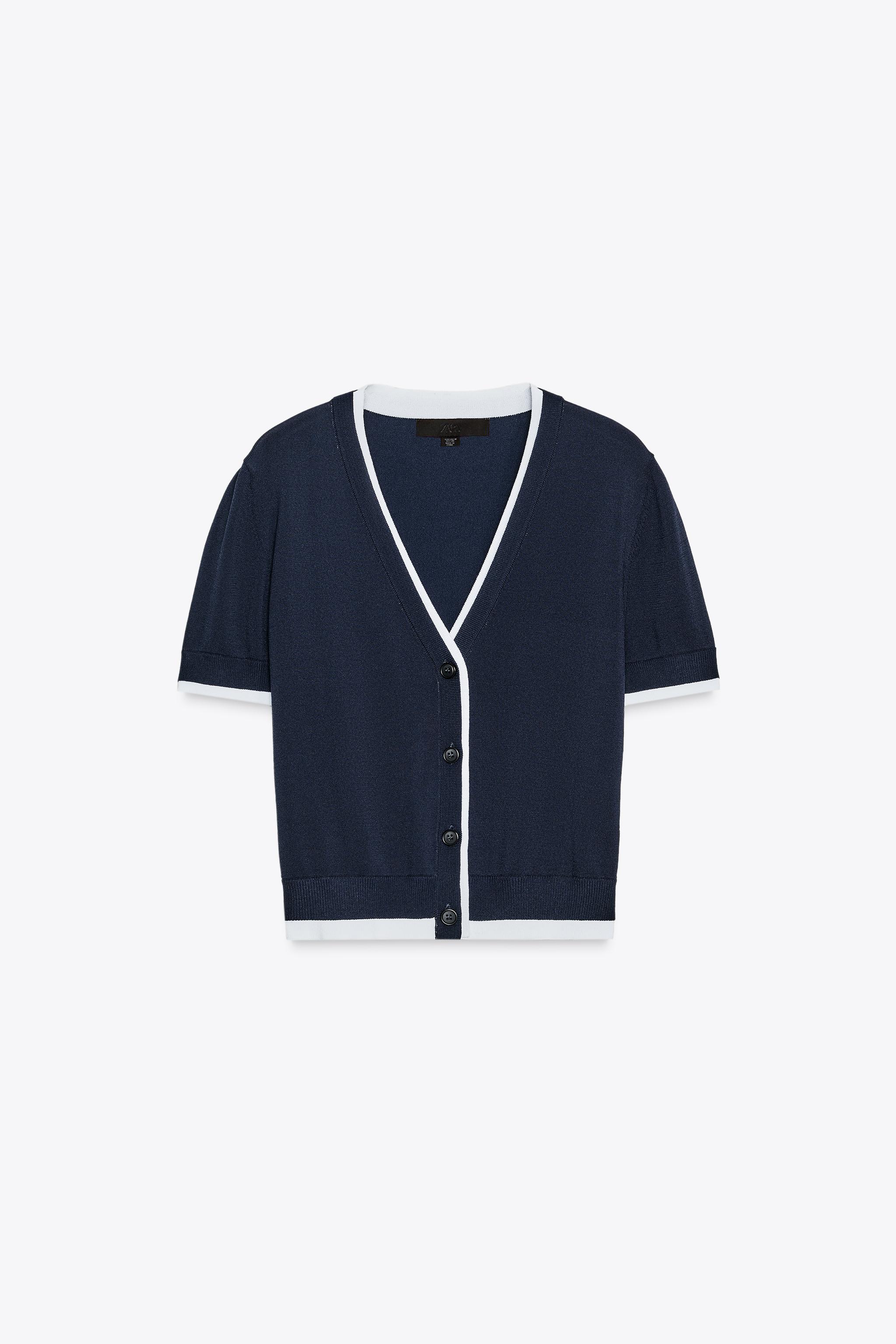 DOUBLE-LAYER TRIM CARDIGAN