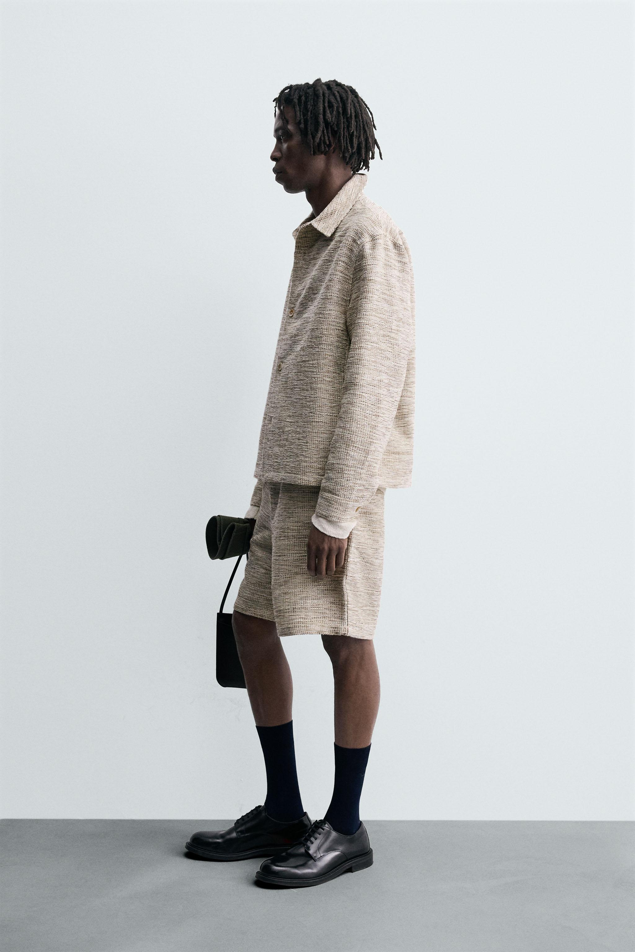 TEXTURED CONTRAST SHORTS