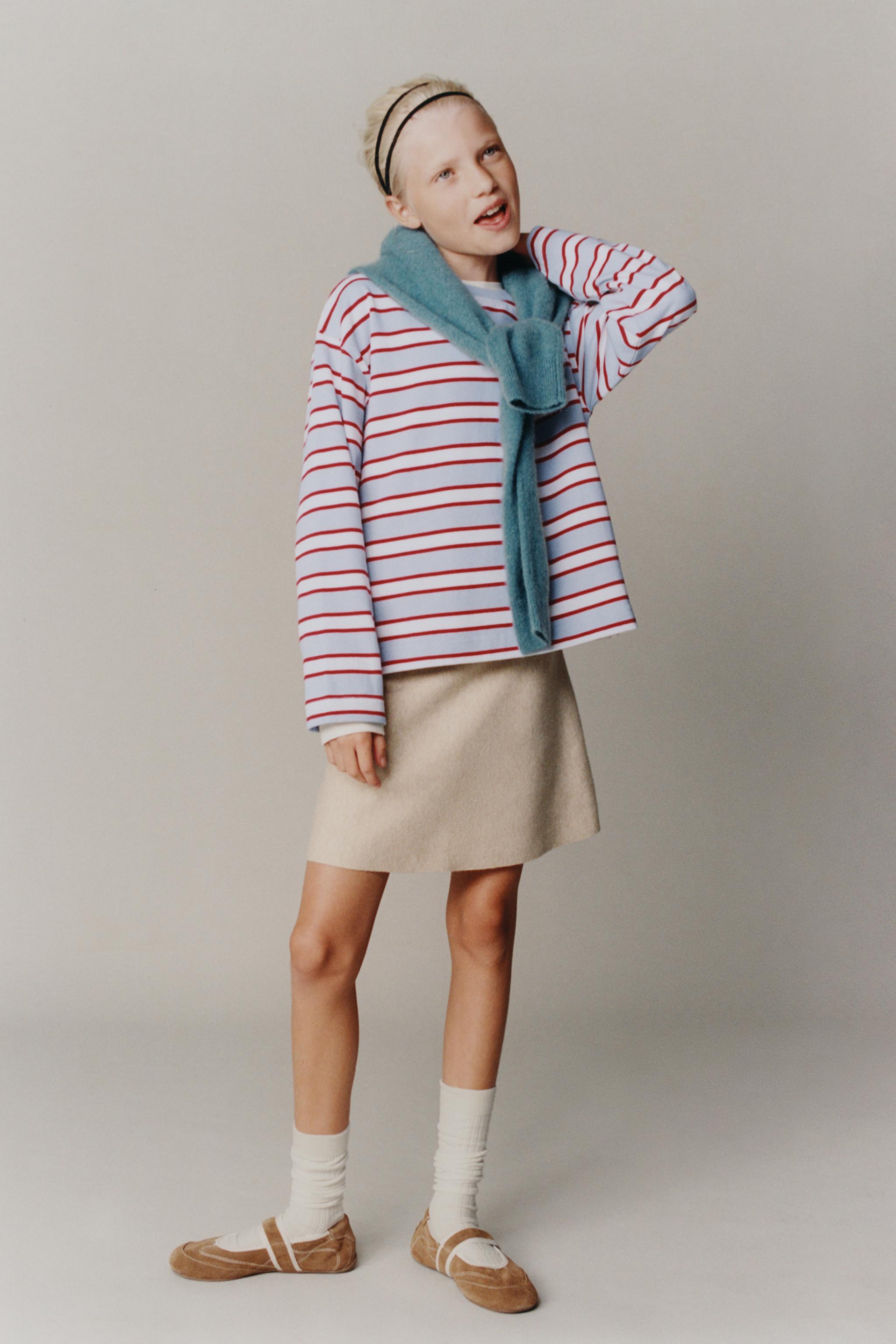 STRIPED HEART PATCH T-SHIRT