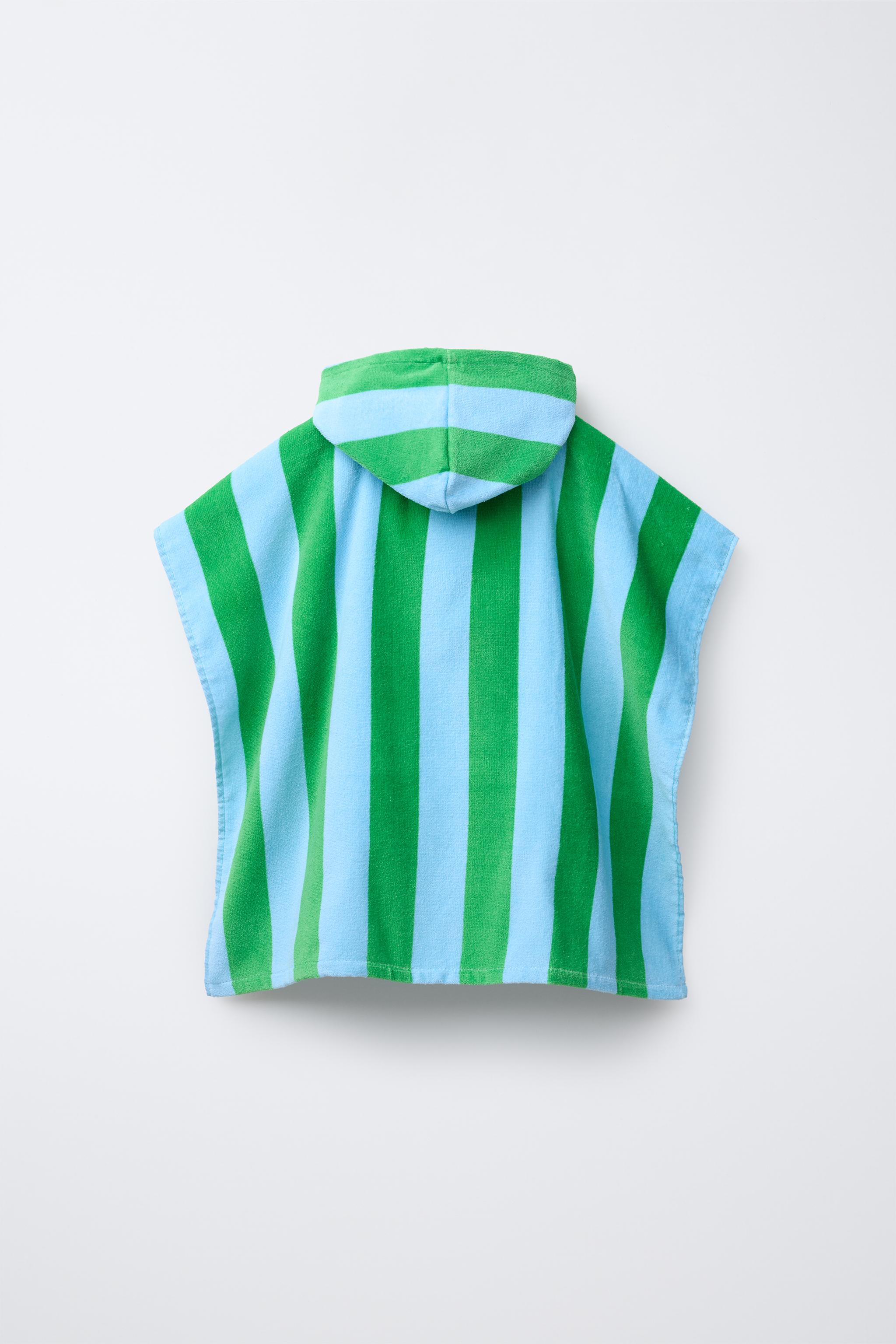 STRIPED AND LEMON TOWEL PONCHO