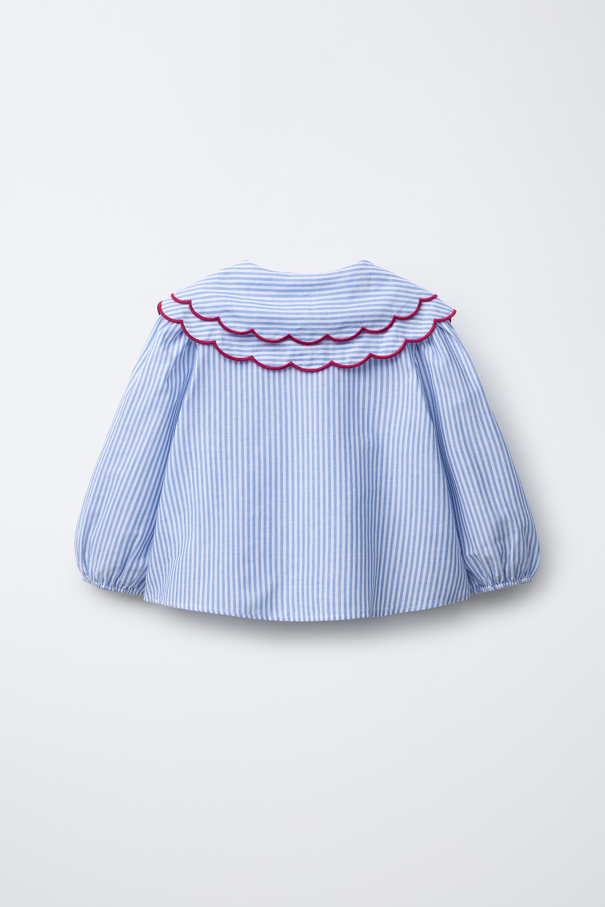 STRIPED DOUBLE COLLAR SHIRT