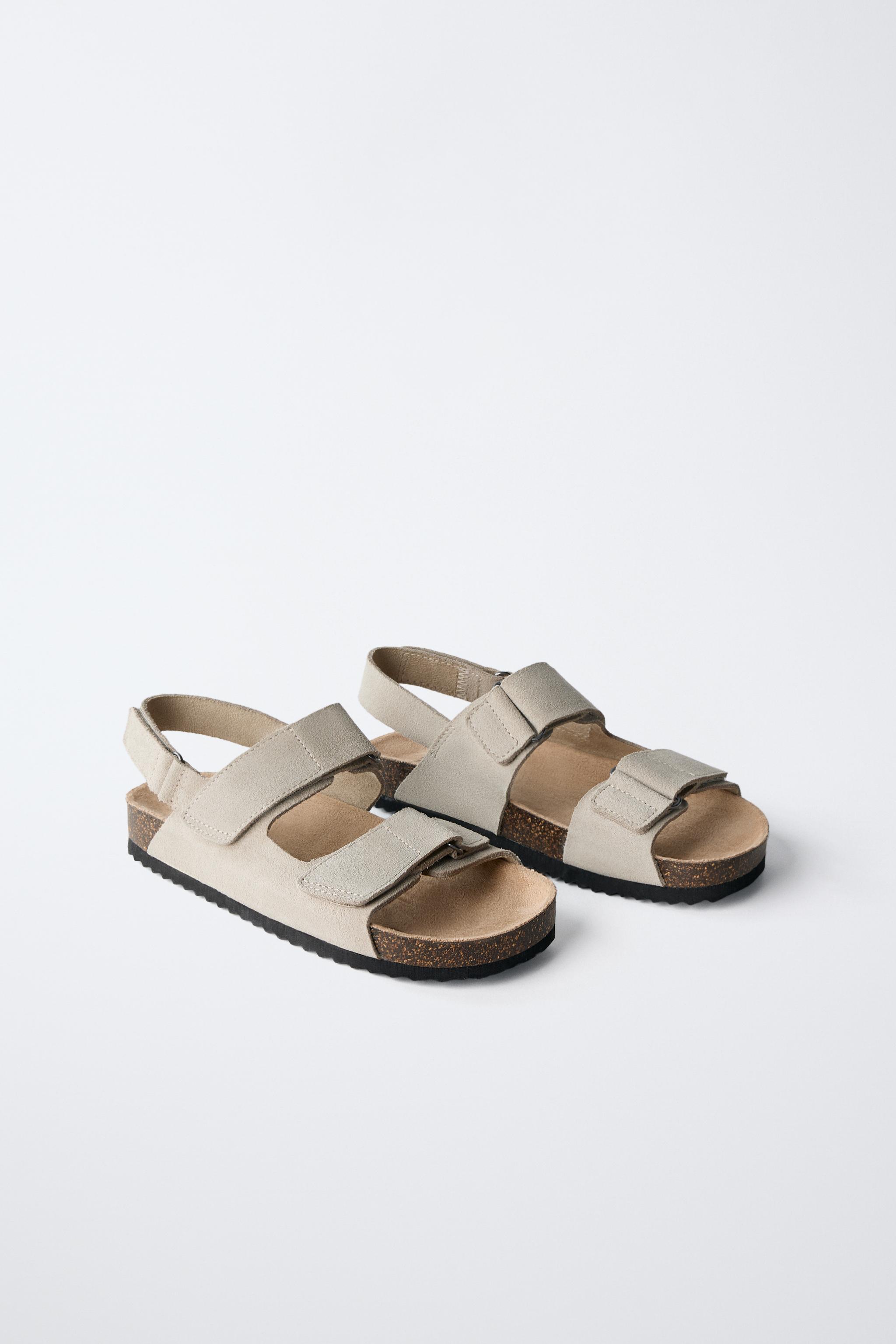 TWO STRAP SUEDE SANDALS