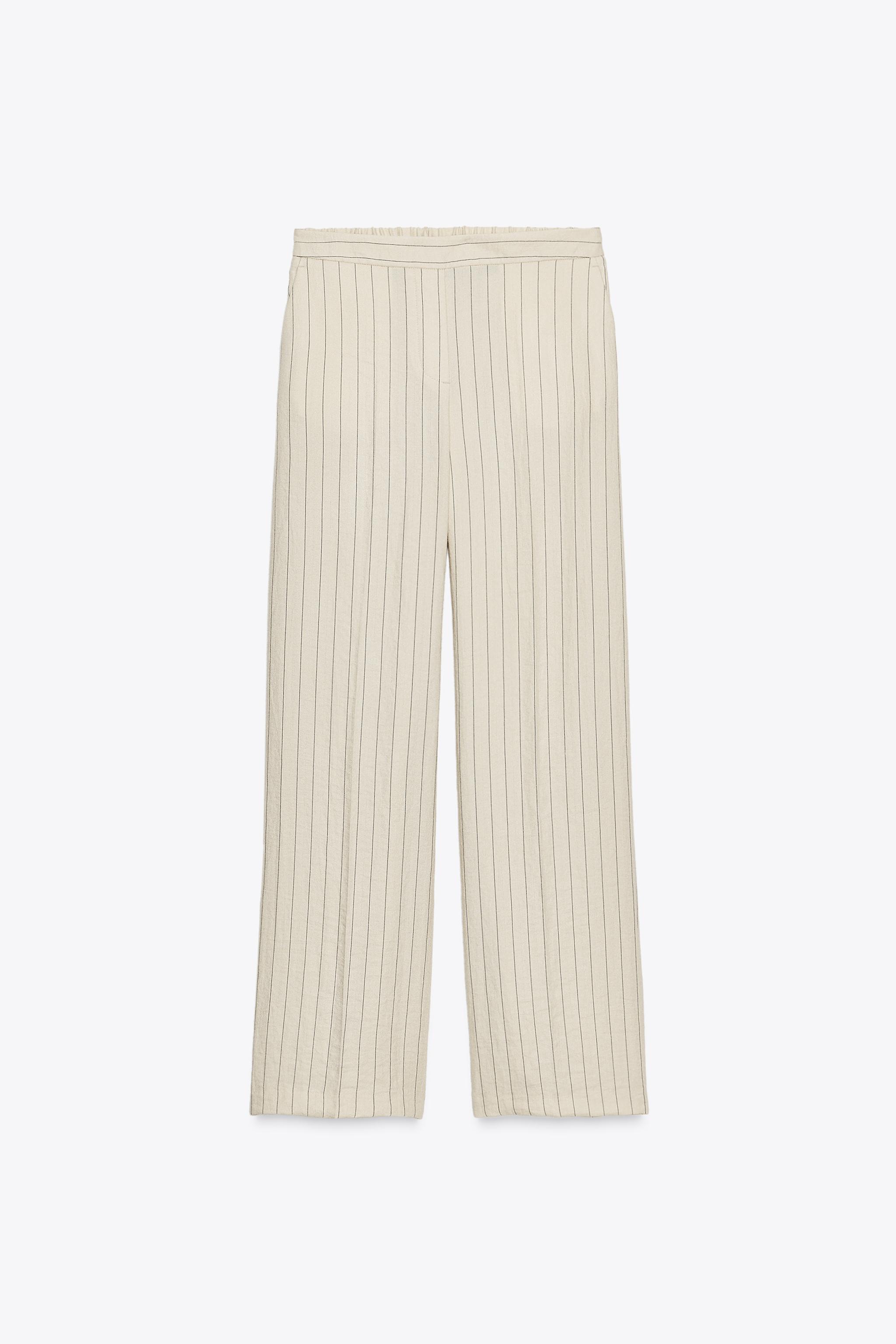 STRIPED STRAIGHT LEG PANTS