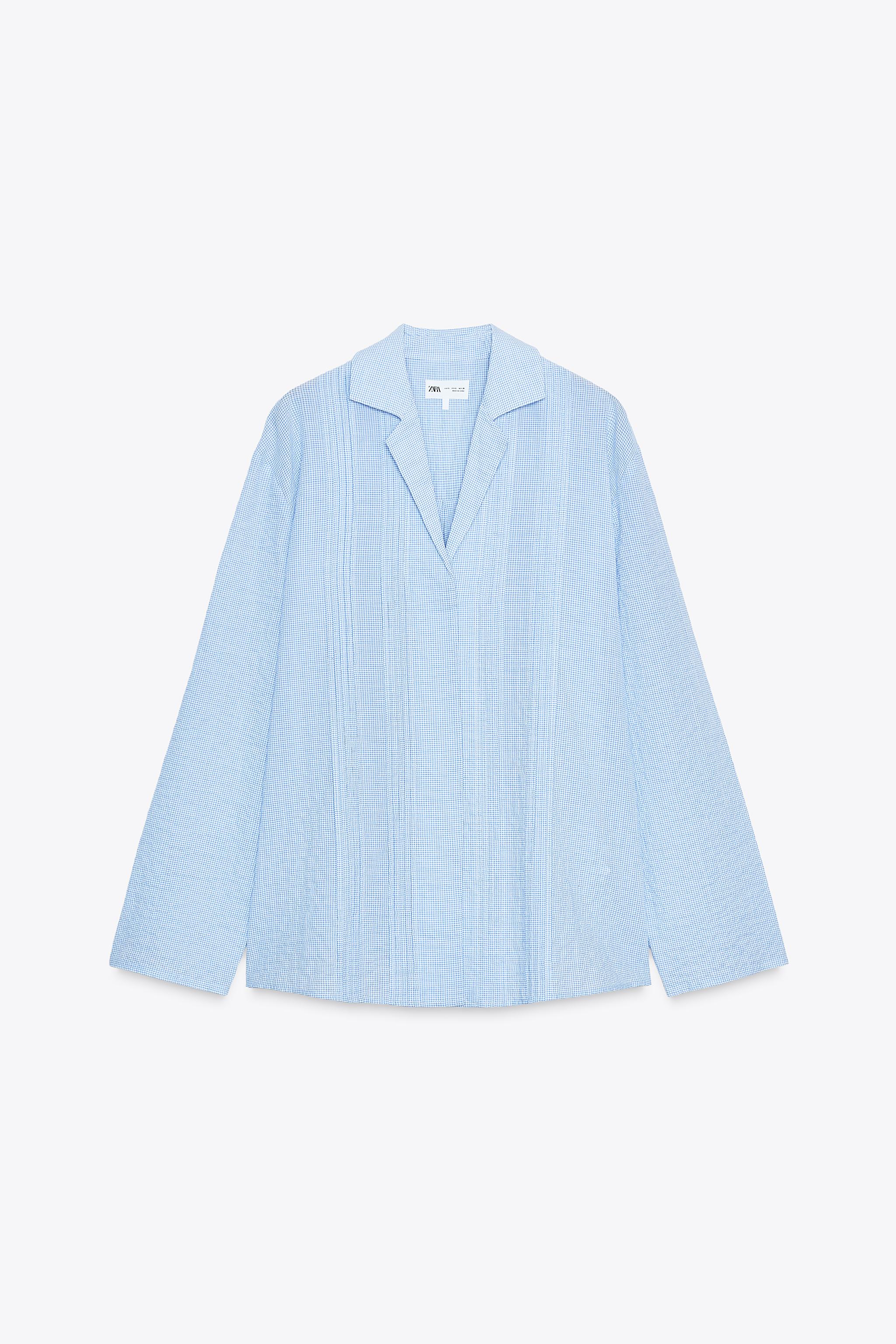 ZW COLLECTION TEXTURED OVERSIZED SHIRT