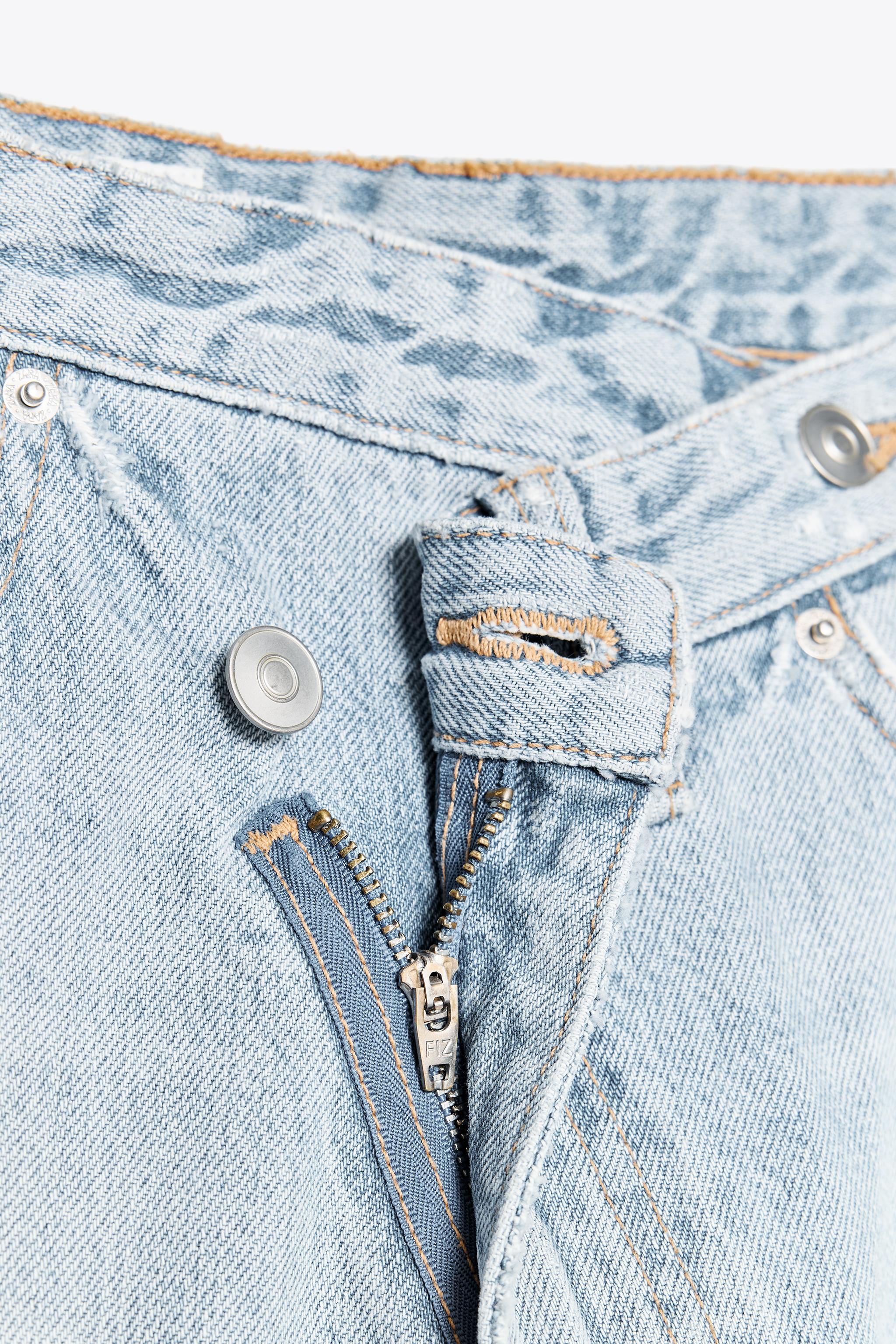 TRF HIGH WAIST CROSSOVER WAIST WIDE LEG JEANS