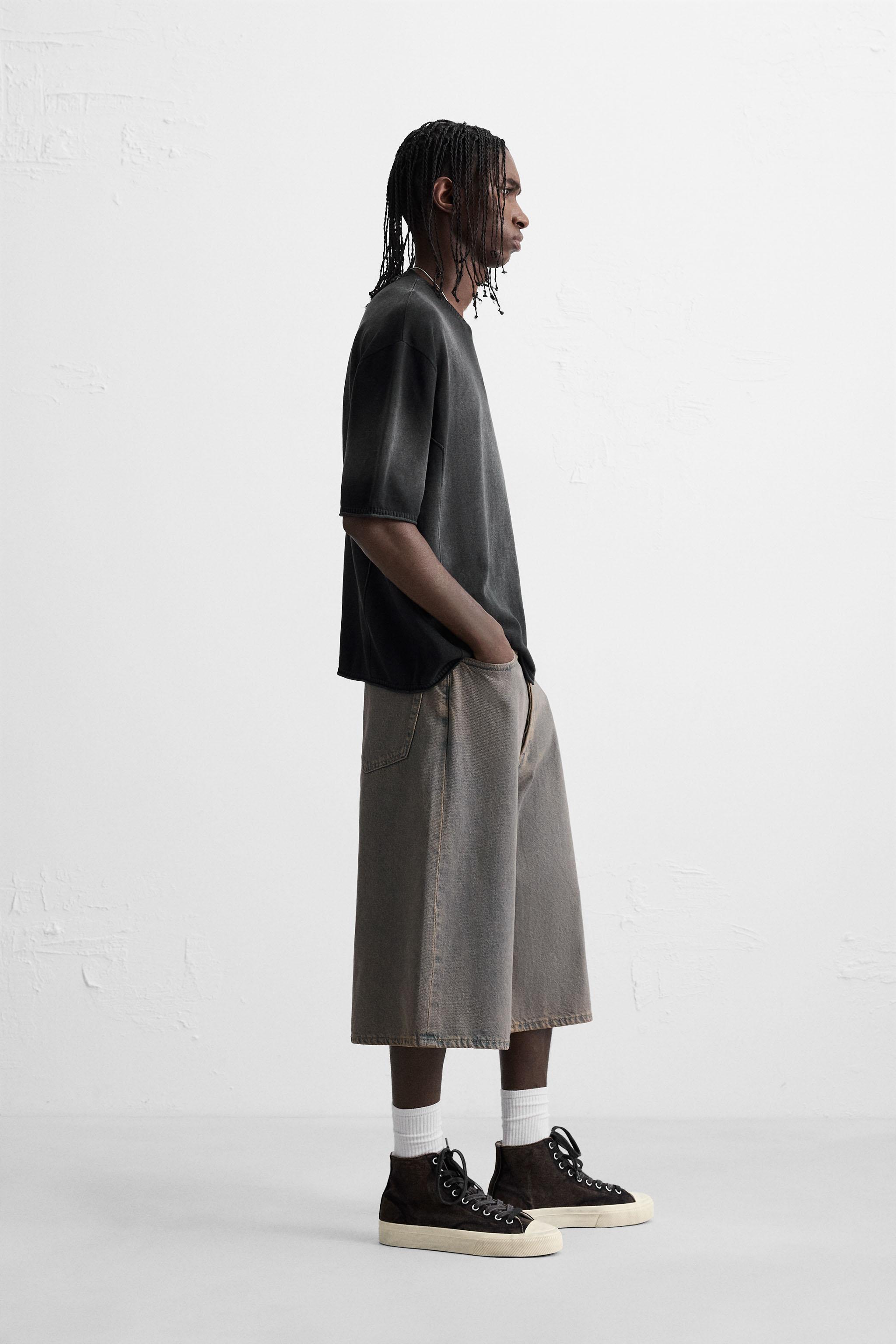 SPRAY PRINT KNIT T-SHIRT