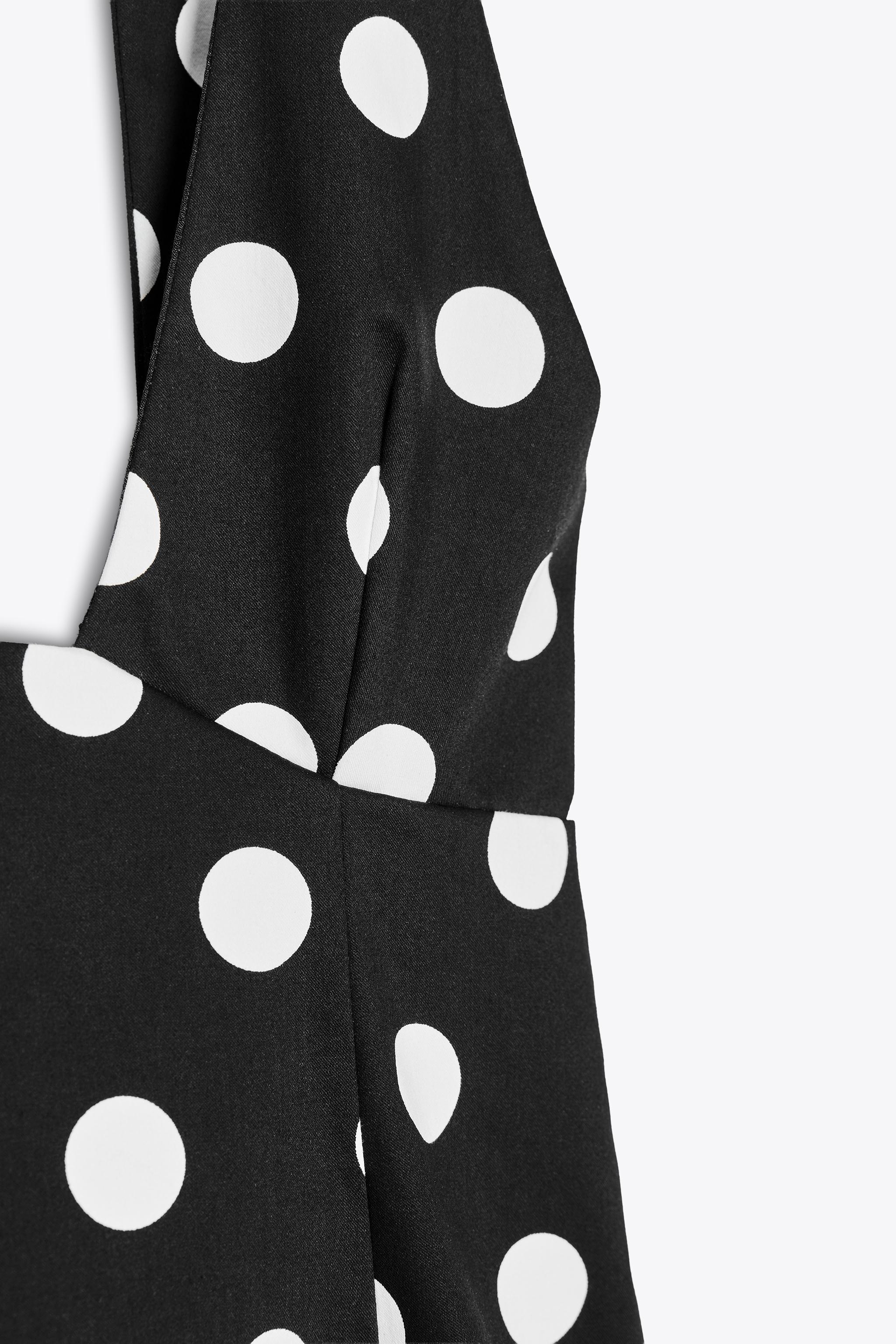POLKA DOT HALTER BACK BOW TOP