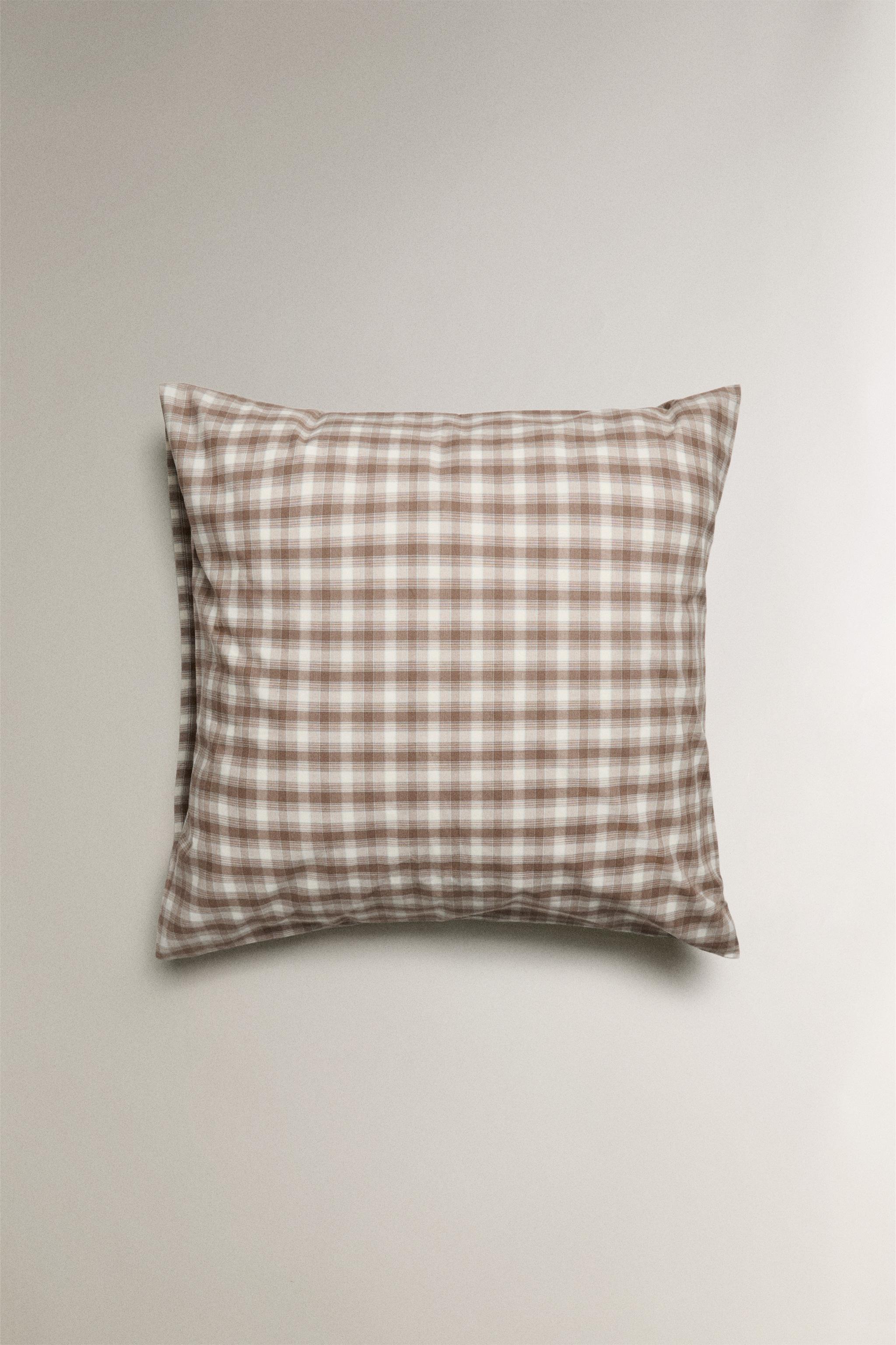CHILDREN'S CHECK FLANNEL PILLOWCASE